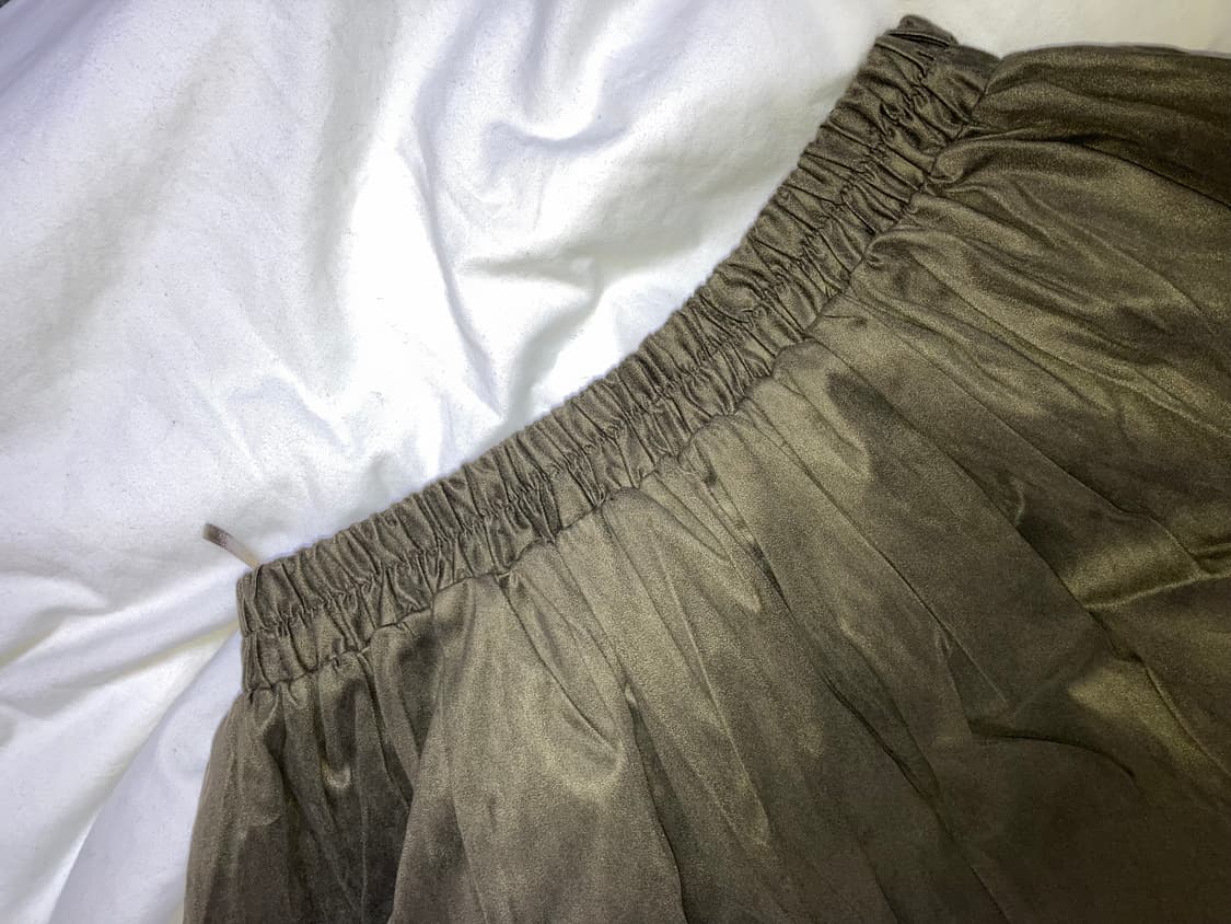 밴딩 카키 스커트 상품이미지4