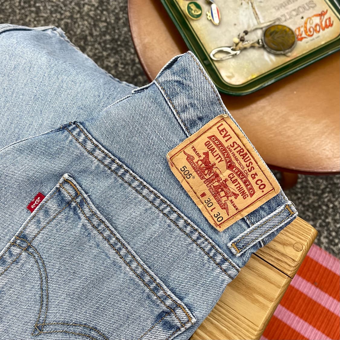 00s 리바이스 505 레귤러핏 연청 데님 팬츠 (30) 상품이미지1