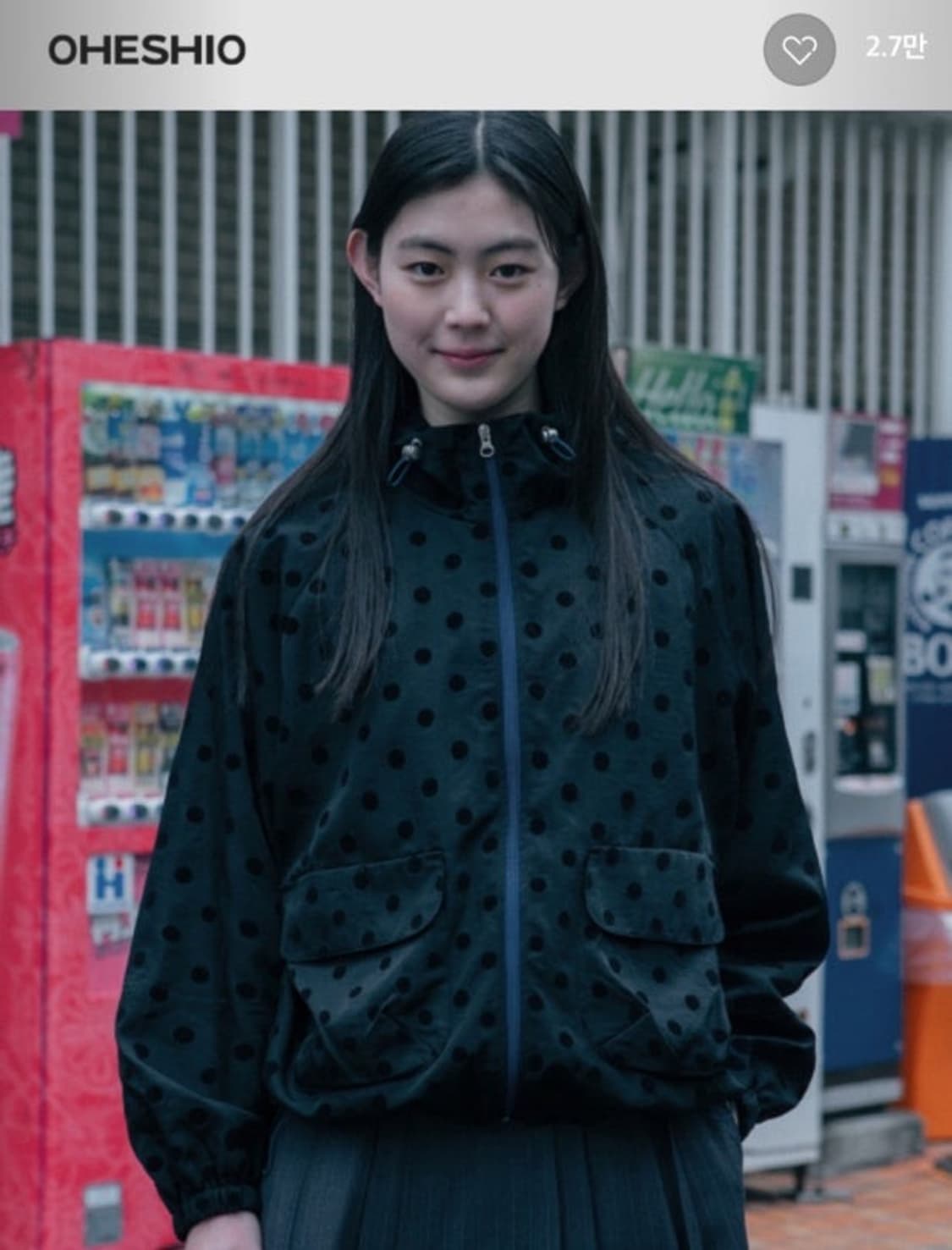 오헤시오 도트바람막이 상품이미지1