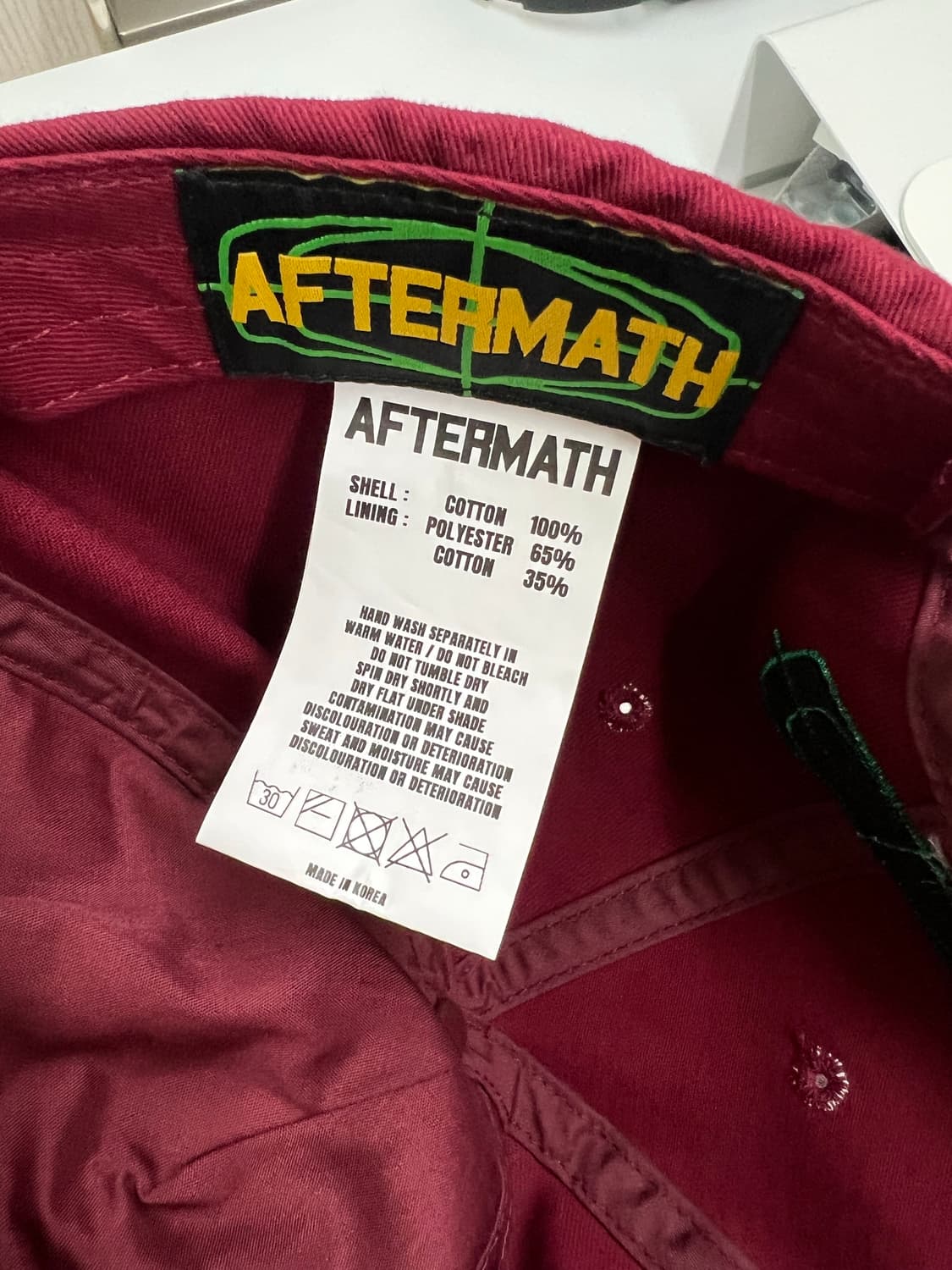 애프터매스 ATM LOGO BALL CAP [BURGUNDY] 상품이미지6