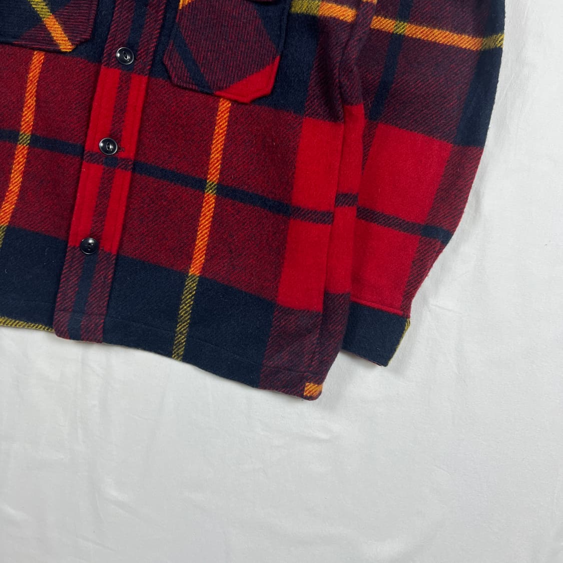 90‘s 빈티지 플란넬 체크 헤비울 셔츠 자켓 상품이미지3
