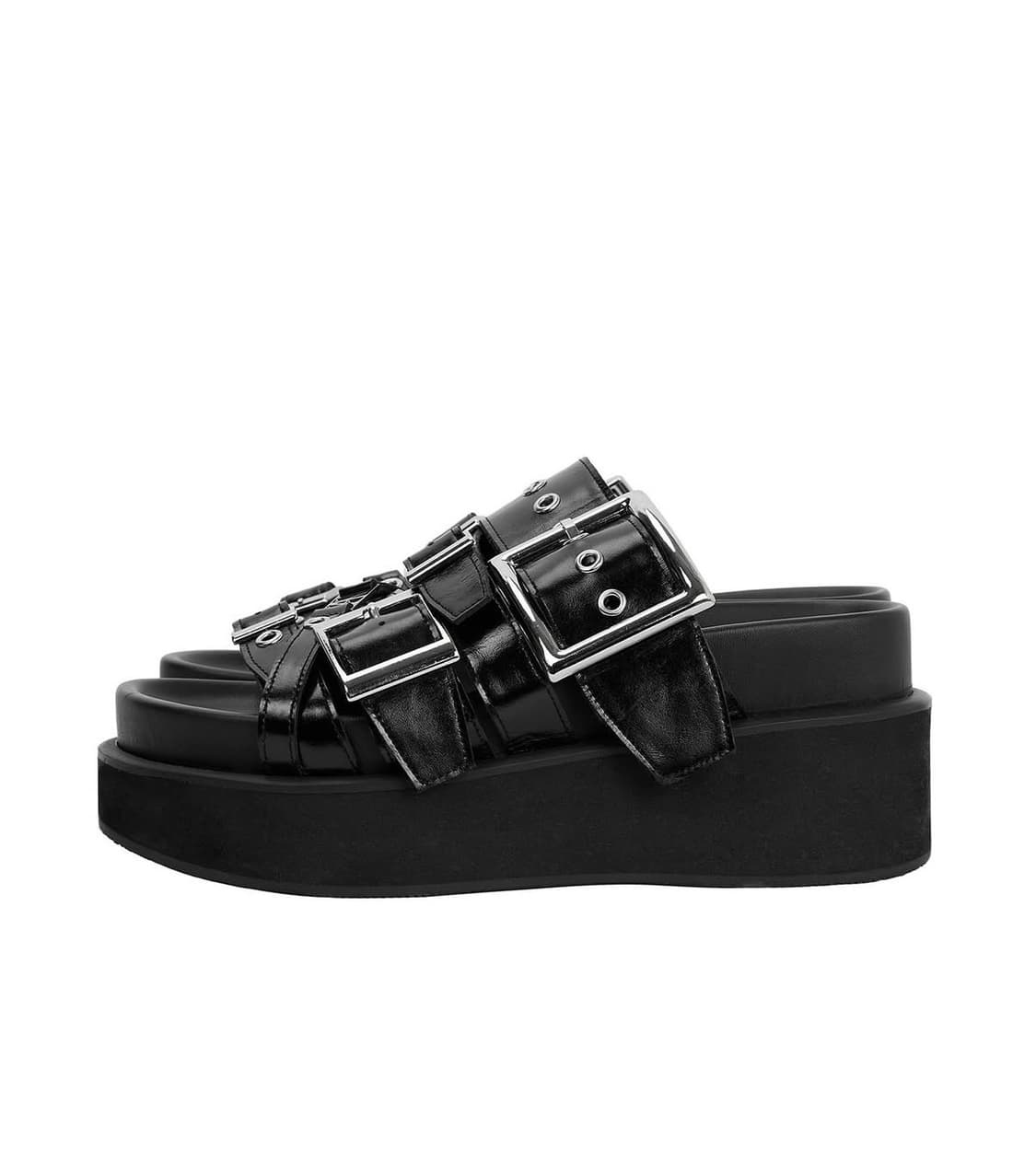 트리밍버드 BOLD BUCKLE FLATFORM SLIDES 상품이미지3