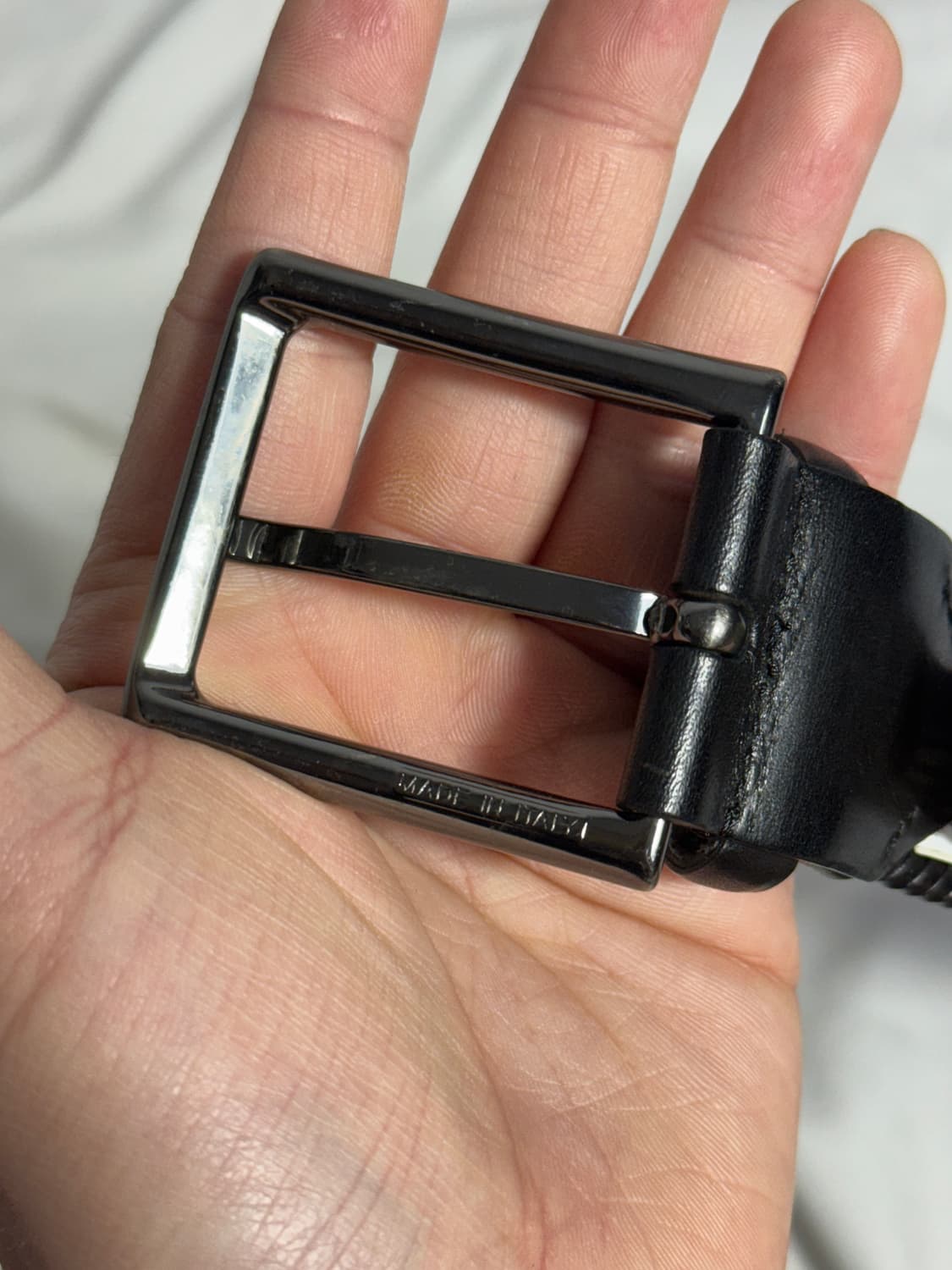 00s Hugo Boss 브레이드 레더 벨트 상품이미지4