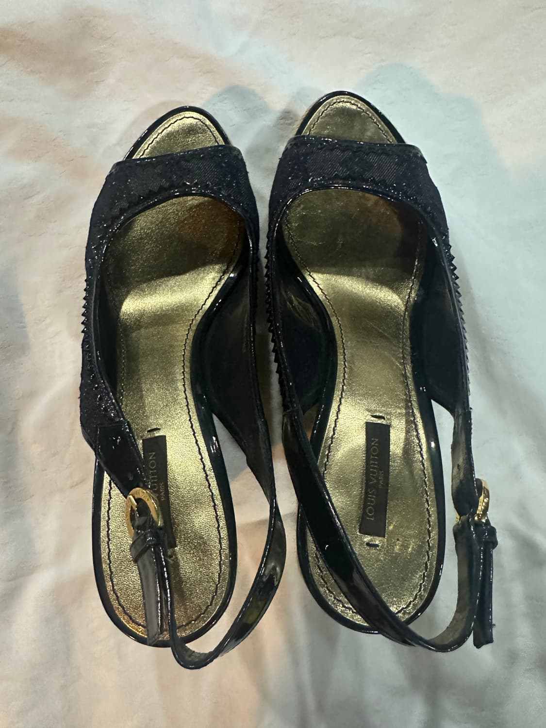 루이비통 블랙 페이던트 모노그램 오픈토39.5(250-255) 상품이미지10