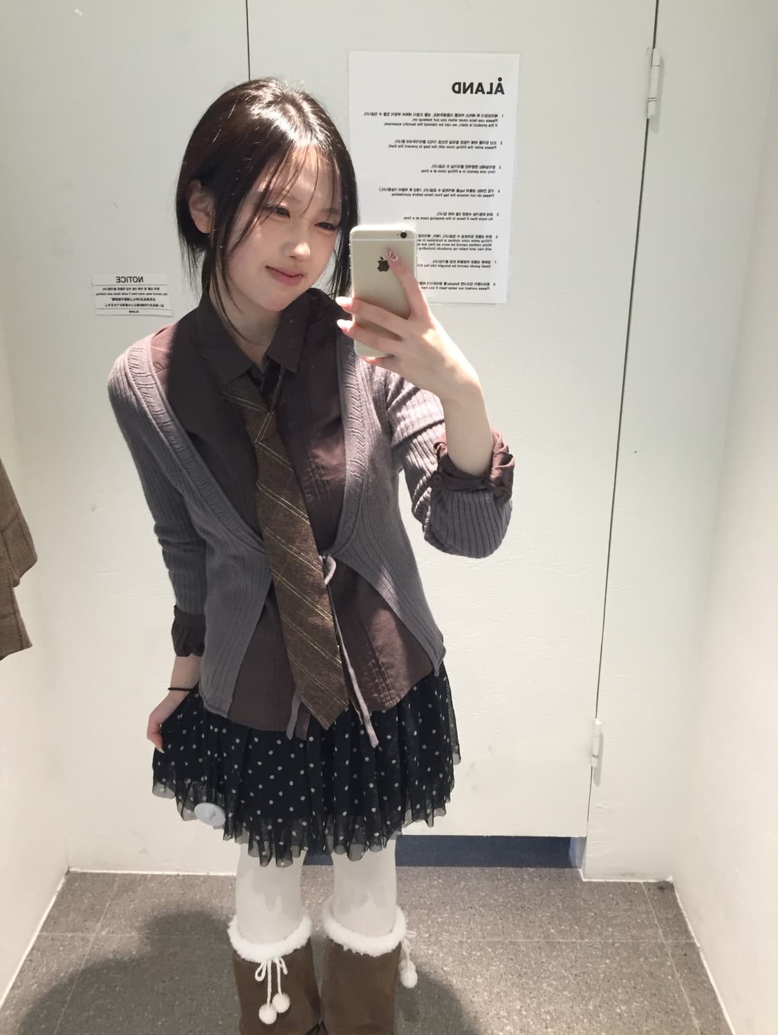 빈티지 군밤 프레피 코디세트 상품이미지3