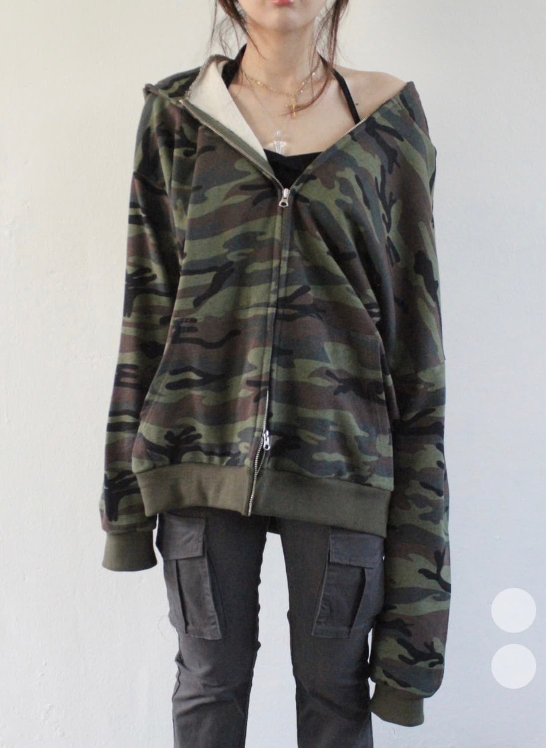 히피디피 카모 후드집업 상품이미지1