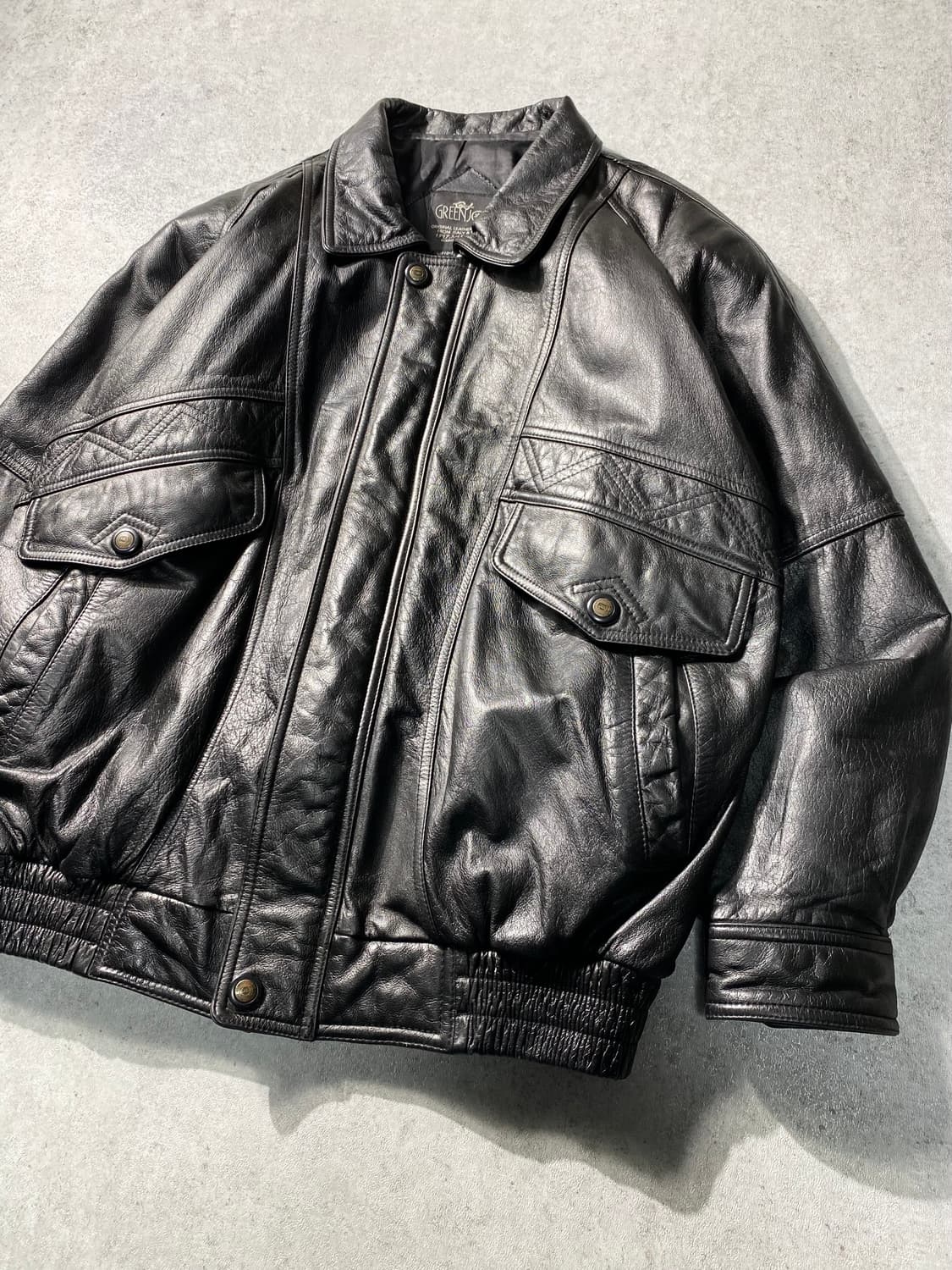 [XL] 90s Vintage 빈티지 카우하이드 봄버자켓 상품이미지2