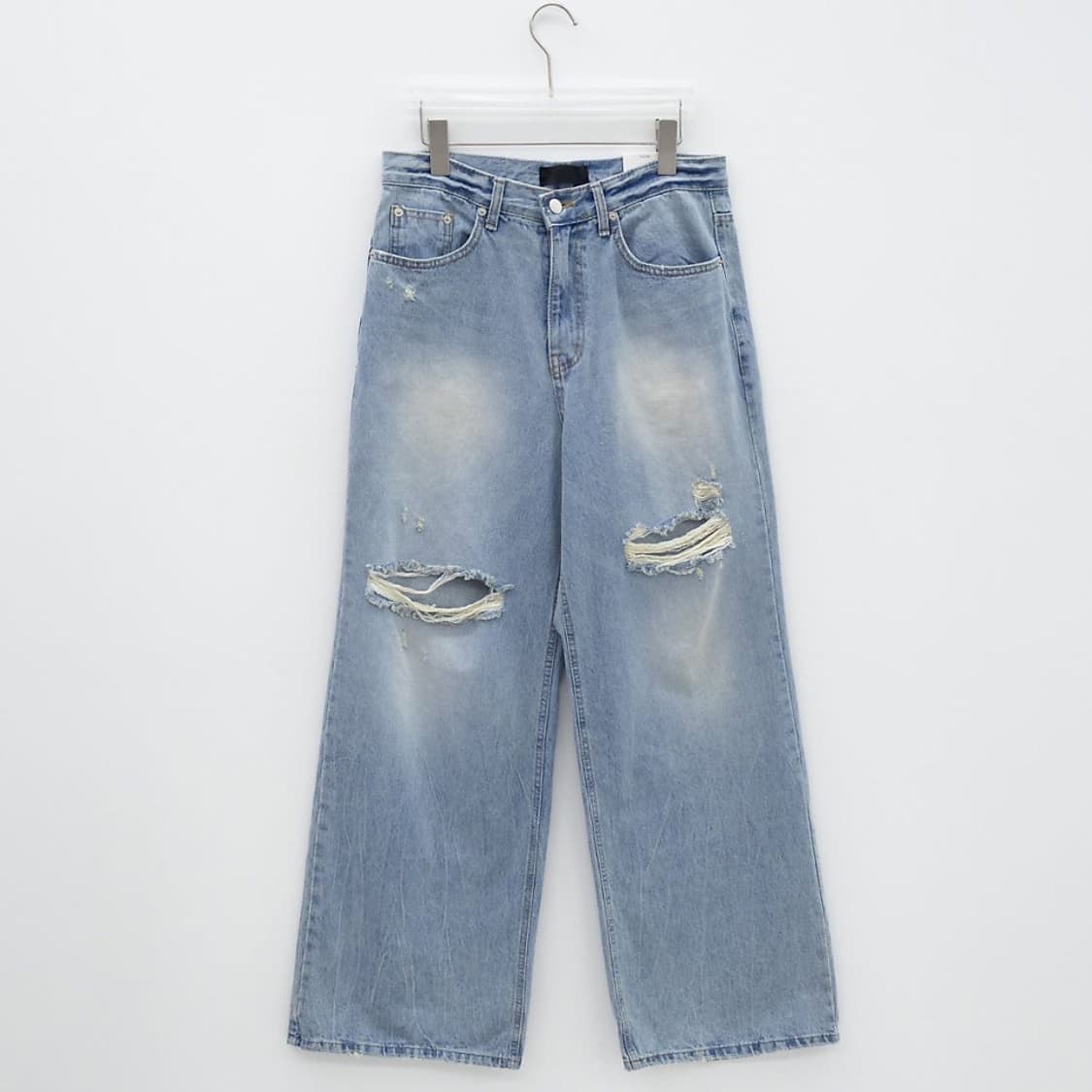 NB.J 데미지 워싱 와이드 데님 팬츠 L구합니다 상품이미지1