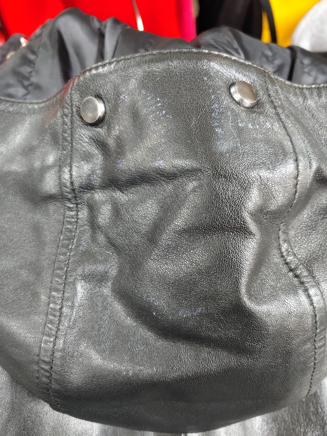 모조에스핀 양가죽 후드 가죽 코트 여성 55 90 상품이미지7