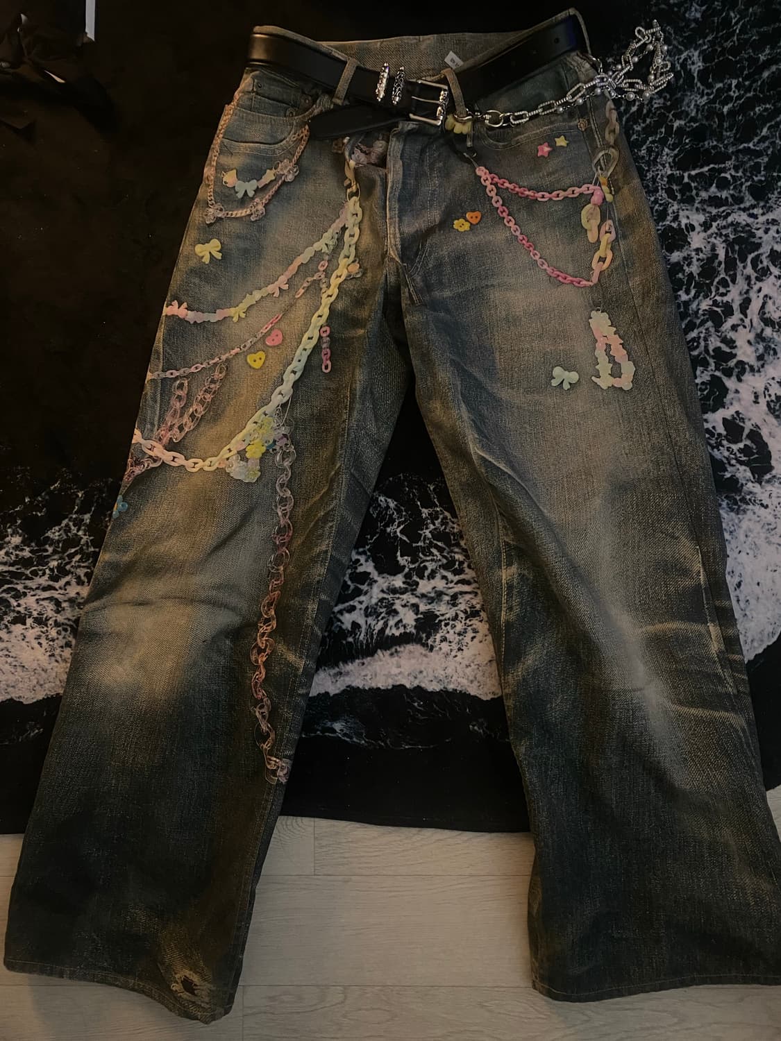 48) 아크네 스튜디오 트롱프뢰유 프린팅 데님팬츠 상품이미지6