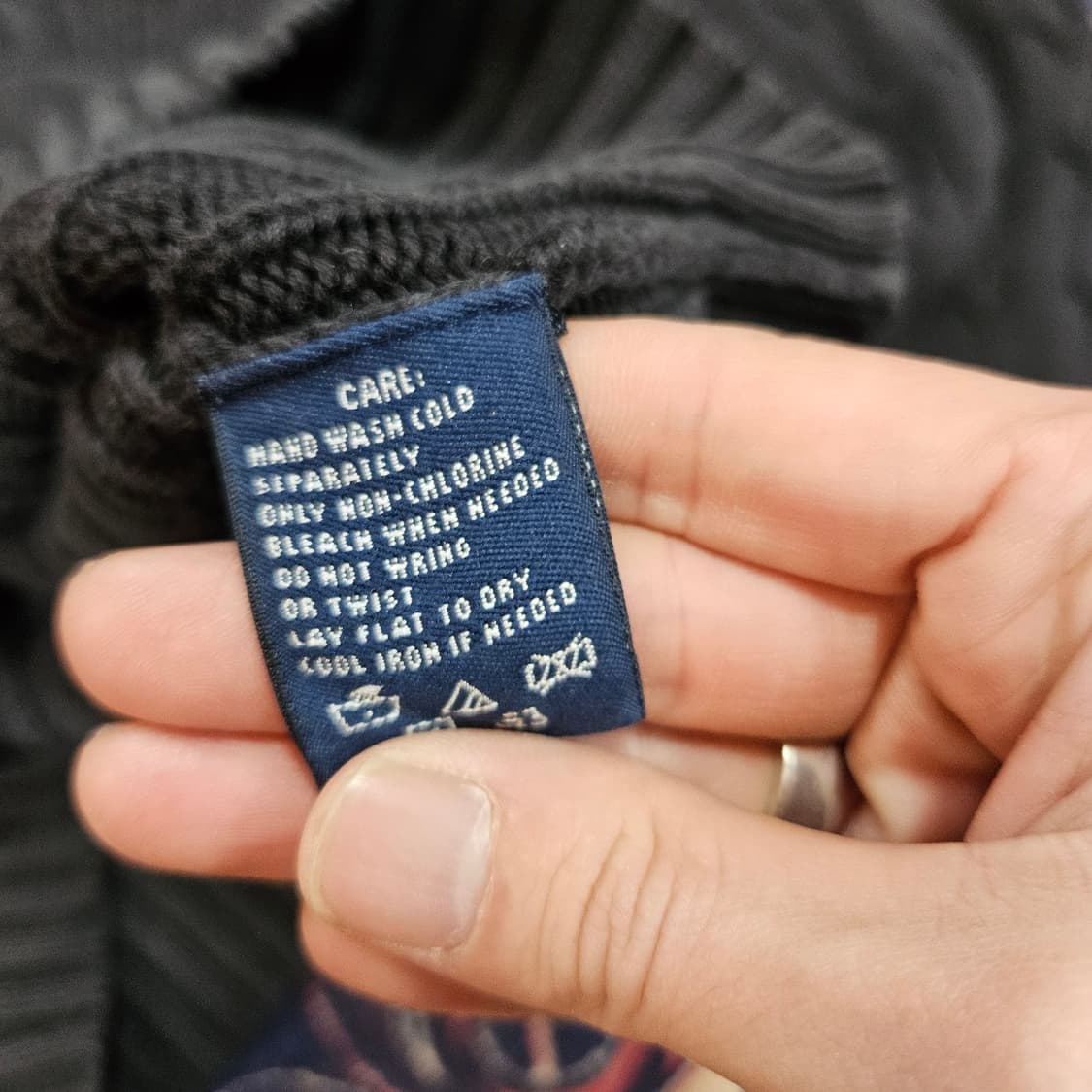 랄프로렌 블루포니 차콜 케이블 니트 L size 상품이미지5