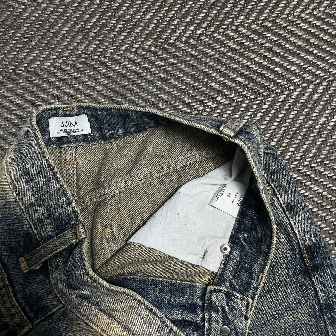 JJIM 빈티지 워싱 데님 버뮤다 팬츠y 5128 상품이미지4
