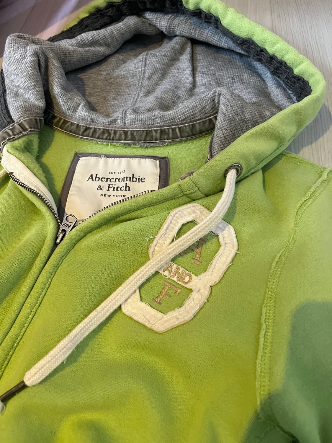 아베크롬비 FItch 후드집업 연두 상품이미지1