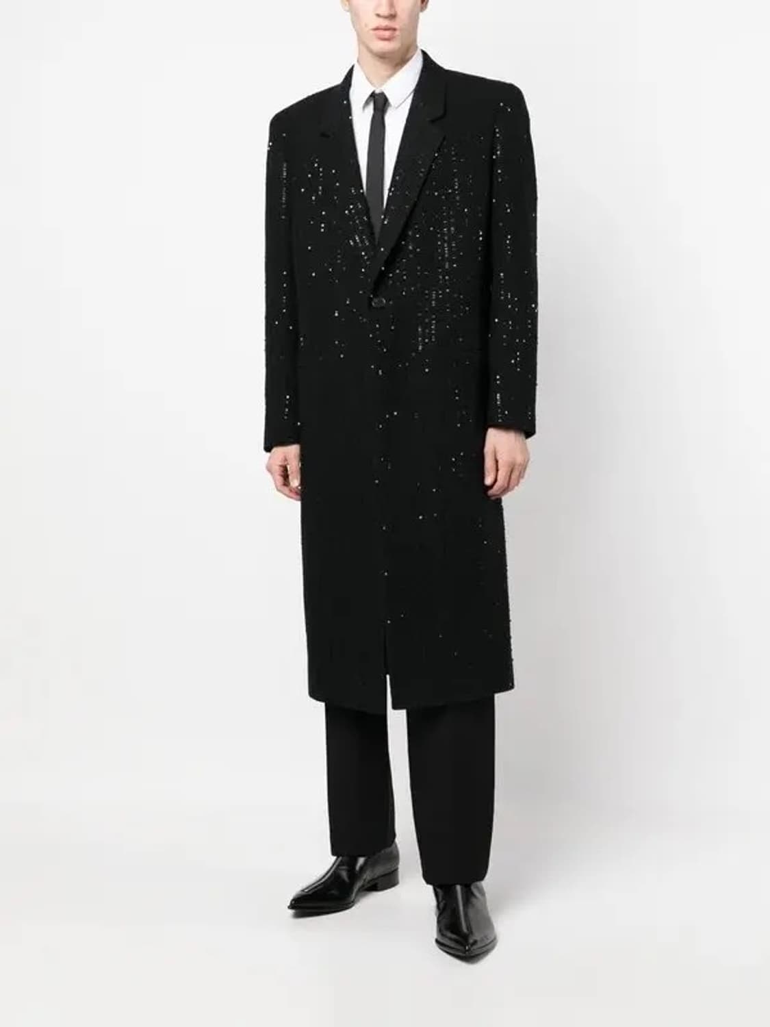 [BTS 지민님 착용] 생로랑 22AW 엠벨리시드 트위드 코트 상품이미지2