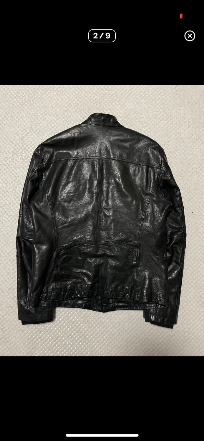 Intermezzo 인터메조 웨스턴 무드 램스킨 양가죽 절개 봄버 레더 상품이미지2