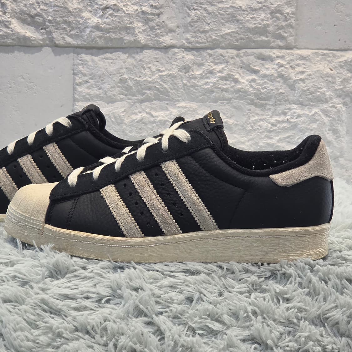 7a-30:아디다스 슈퍼스타 82 블랙 오프화이트 235mm 상품이미지2
