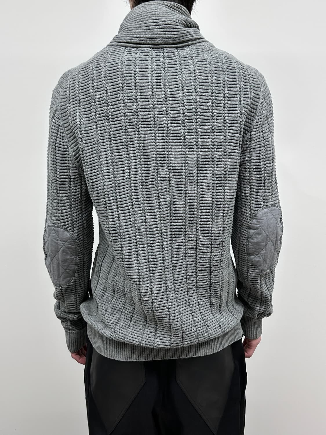 아르마니 숄 카라 니트 집업 상품이미지3