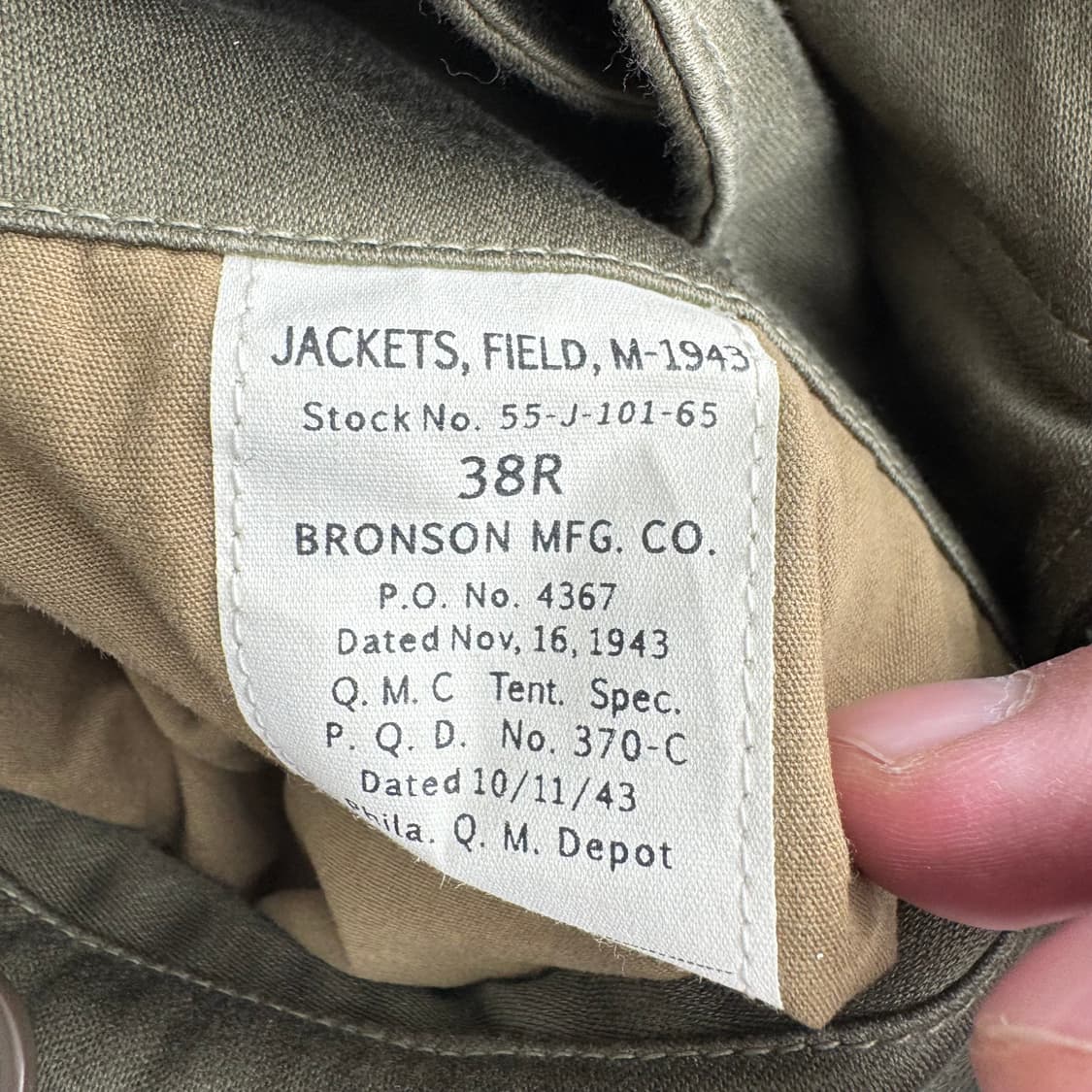 브론슨 M-43 필드자켓  상품이미지6