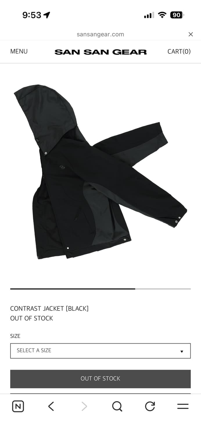 산산기어 콘트라스트 자켓 블랙 상품이미지5