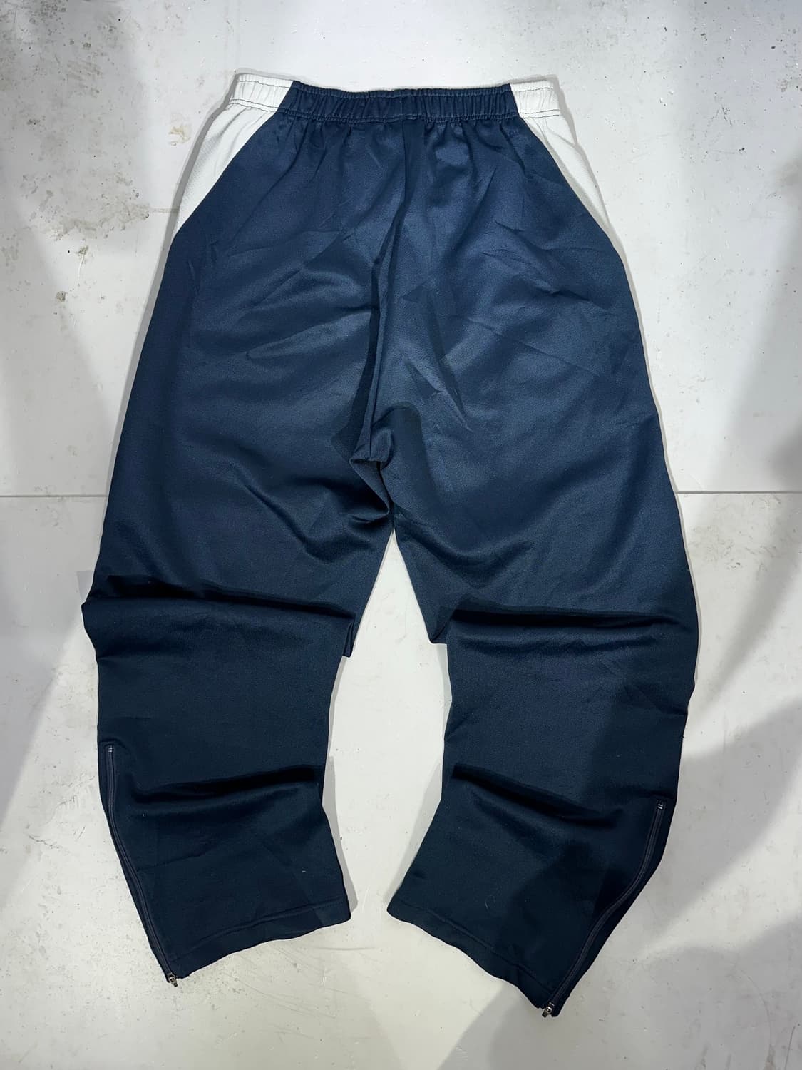 00s 나이키 네이비 화이트 사이드 라인 와이드 팬츠 L 상품이미지5