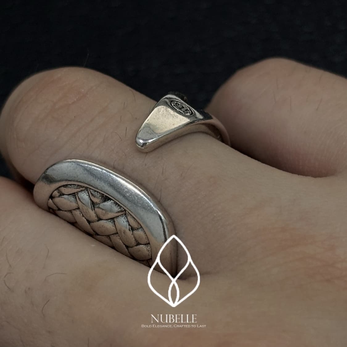 🌗 Weaving shield ring / 925실버 위빙 방패 반지 상품이미지3