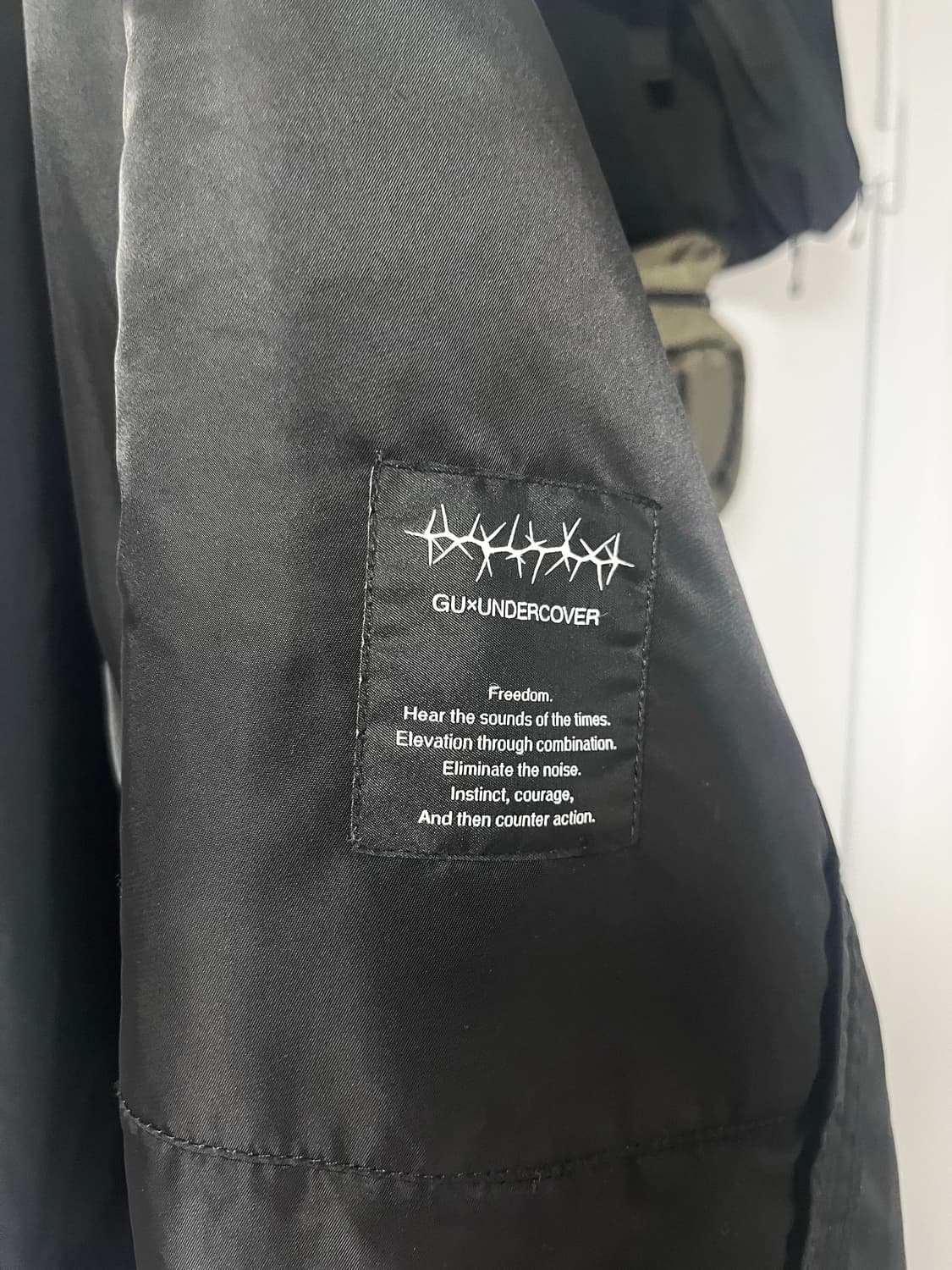 언더커버 X GU 지유 freedom noise 블랙 봄버 ma1 XXL 상품이미지5