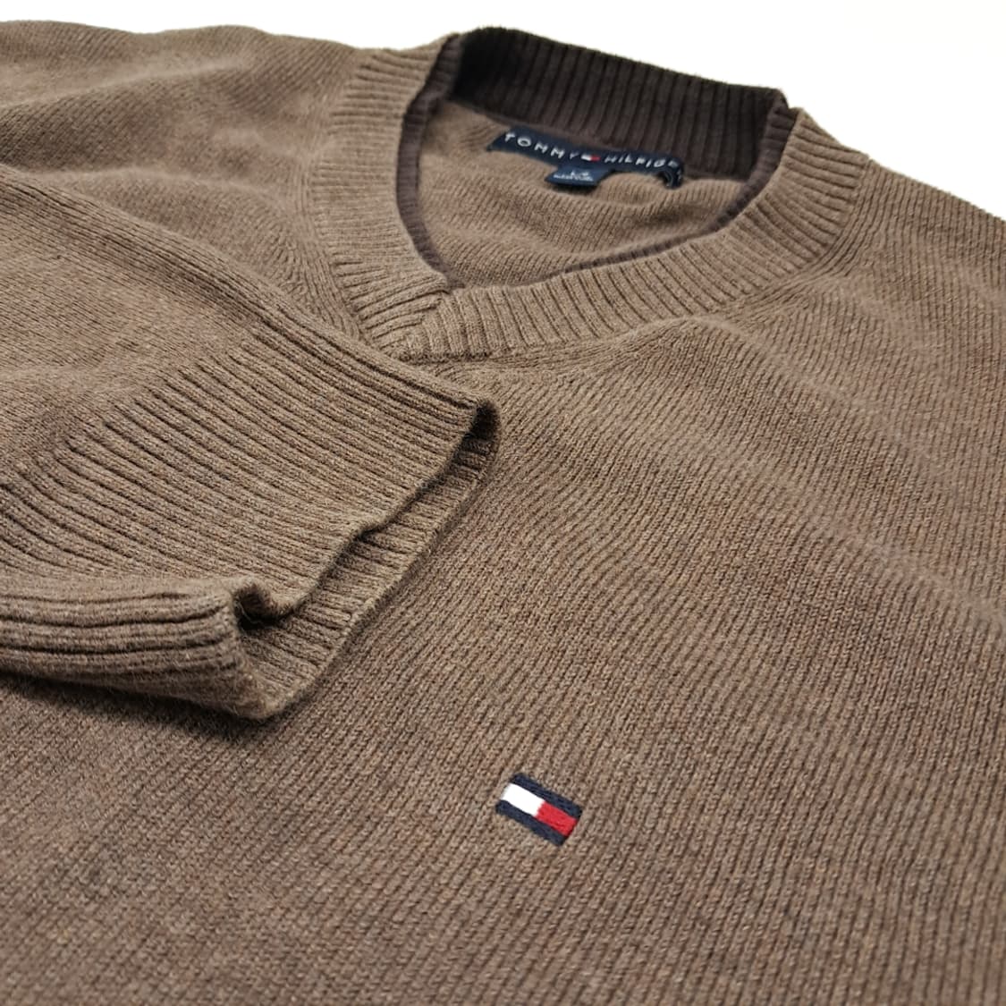 CL781 L 타미힐피거 90s 홍콩판 브라운 니트 스웨터 상품이미지4