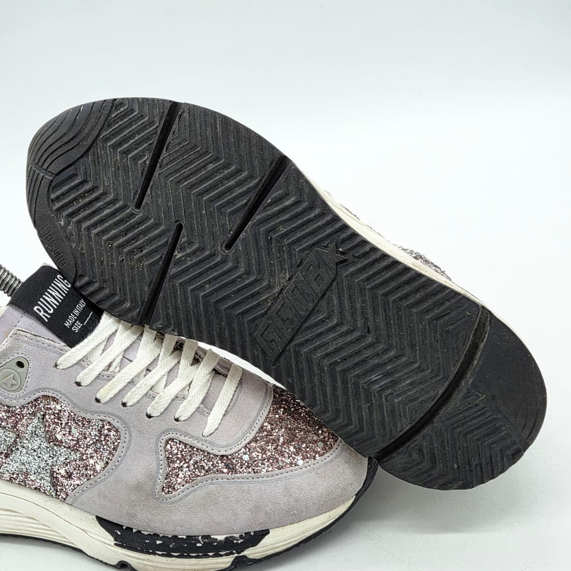 골든구스 우먼스 런닝솔 스니커 글리터 핑크 (36) 상품이미지3