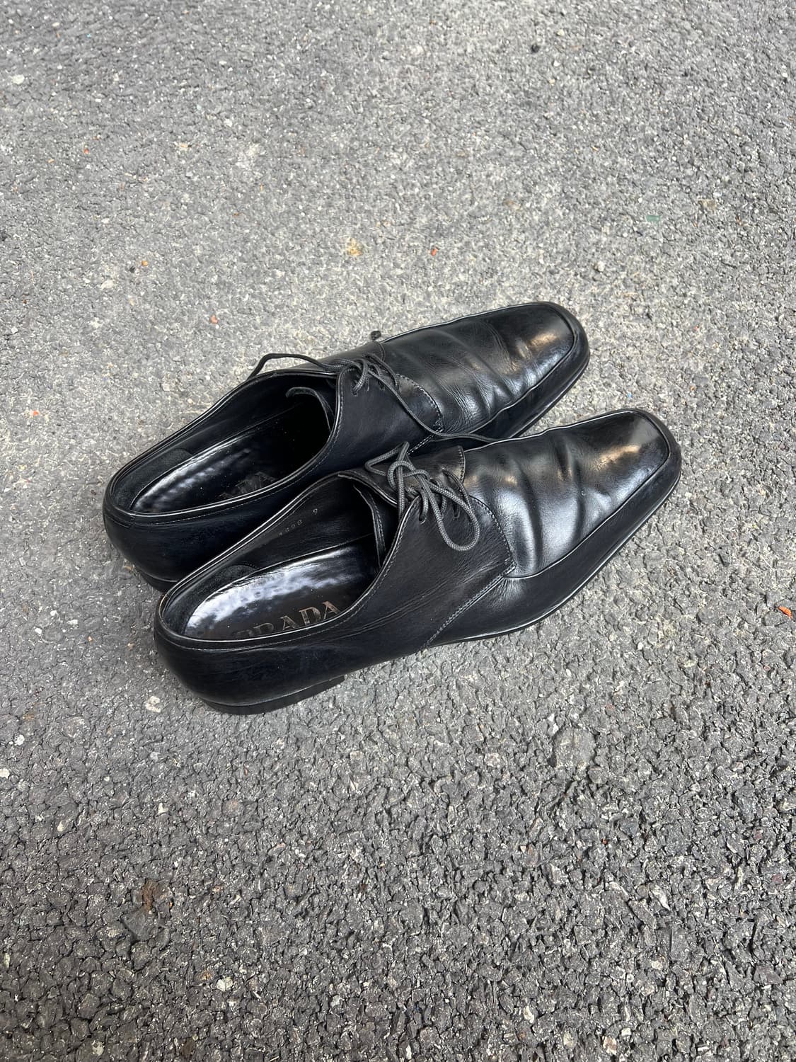 prada 세미 스퀘어토 더비 상품이미지4