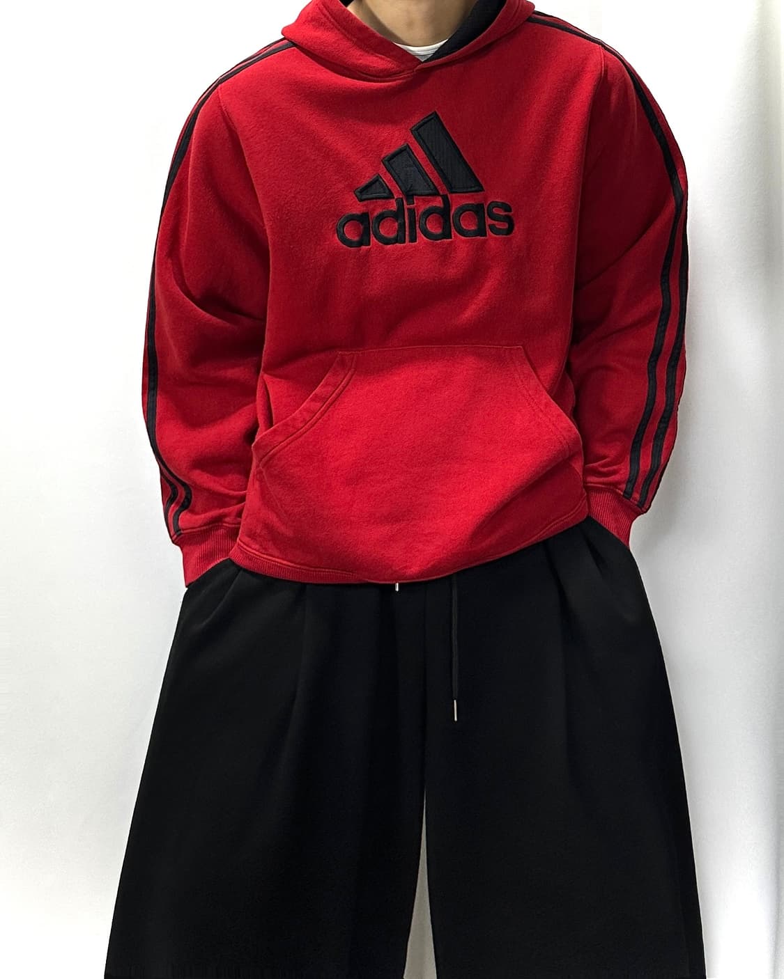 Adidas 아디다스 빅로고 삼선 올드스쿨 후드티 상품이미지1