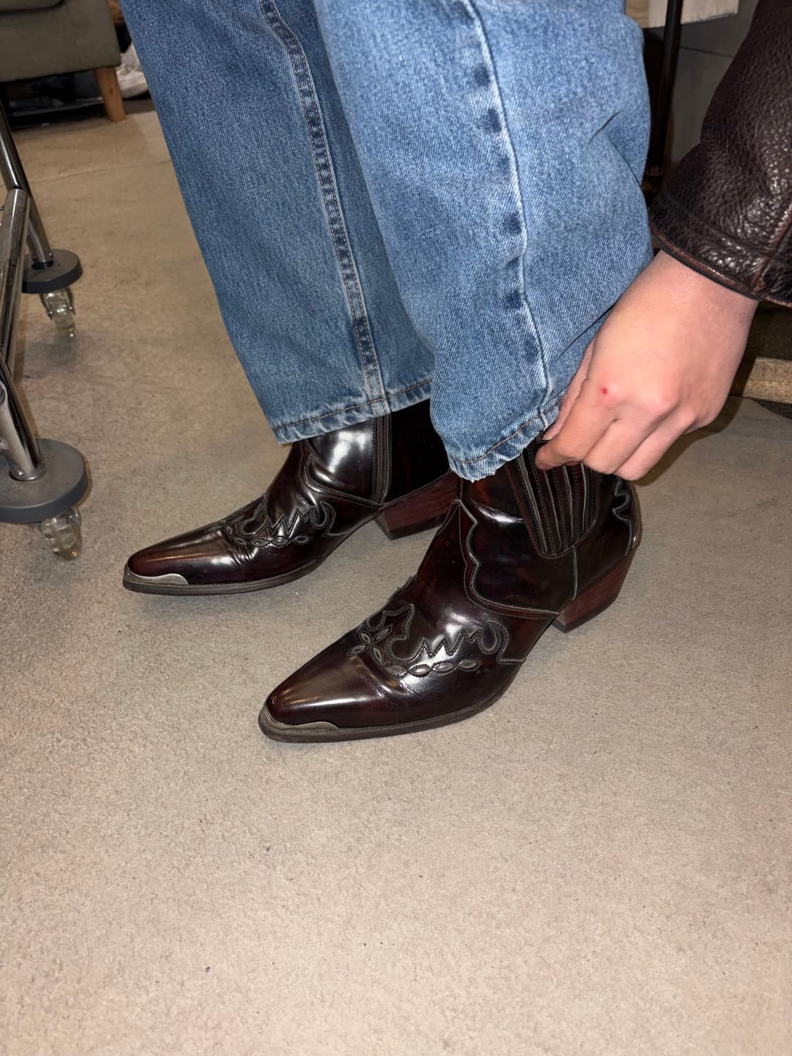 Italy Handmade aging western boots (275) 상품이미지2