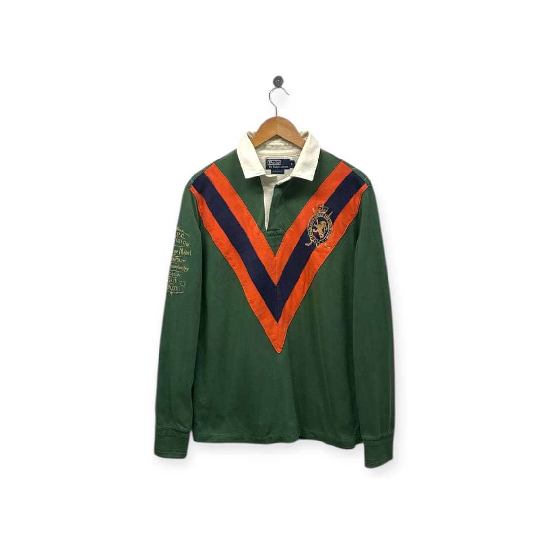 폴로 랄프로렌 워싱 V 럭비티셔츠 L  상품이미지1