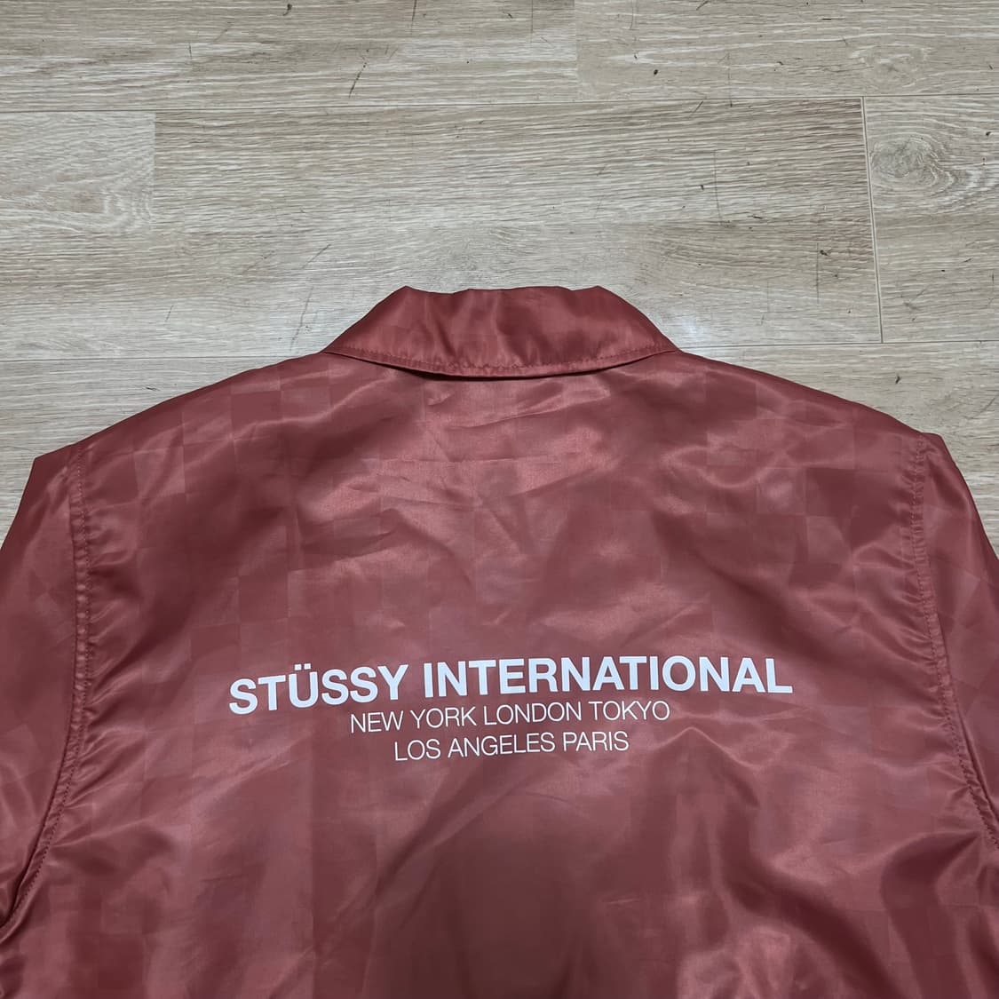 스투시 인터내셔널 백로고 체크 코치자켓 [톤다운 핑크/로즈] L/100 상품이미지5