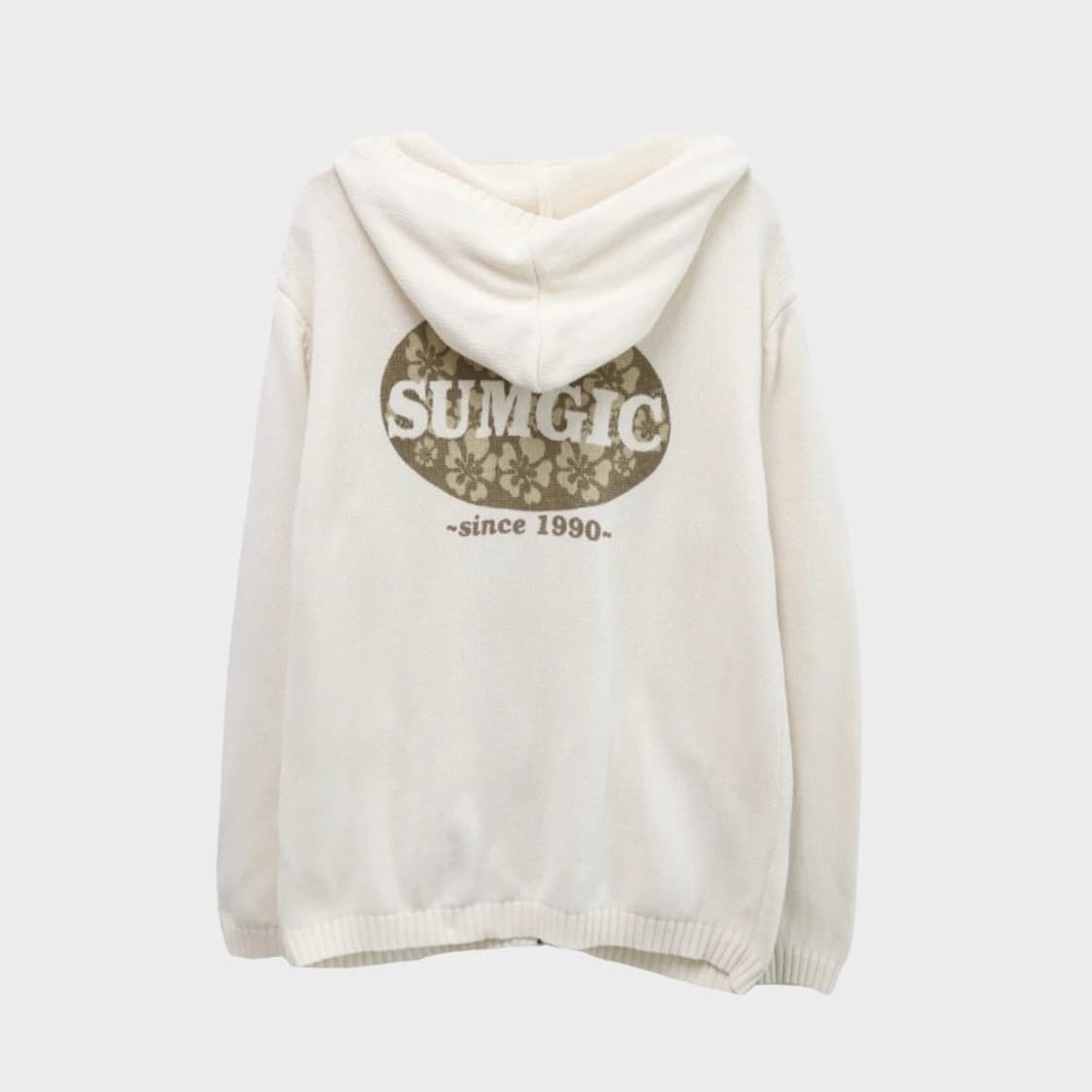 SUMGIO 아이보리 니트후드 집업 상품이미지1