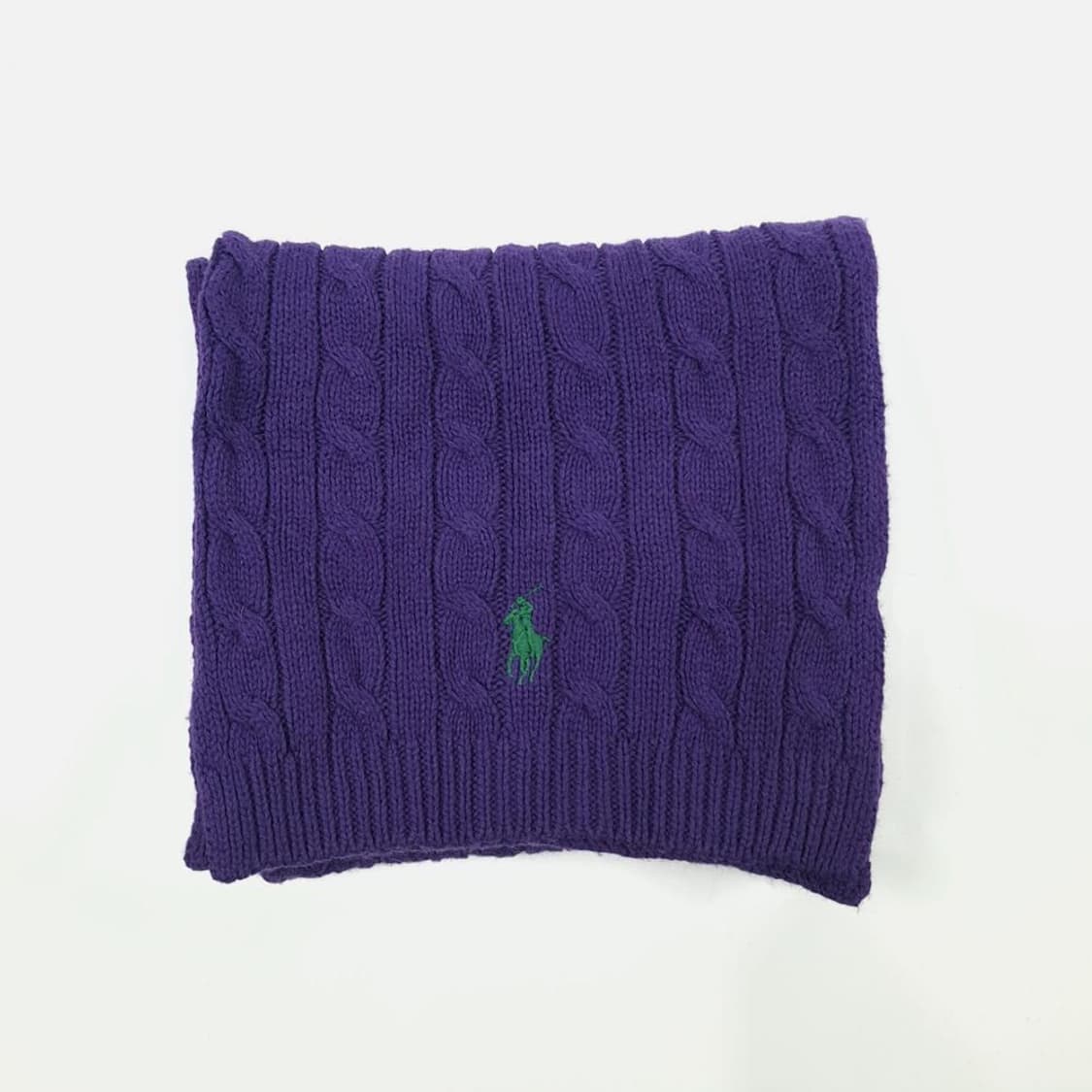 (MX048)폴로 랄프로렌 꽈배기 퍼플 케이블 니트 목도리 머플러 상품이미지5