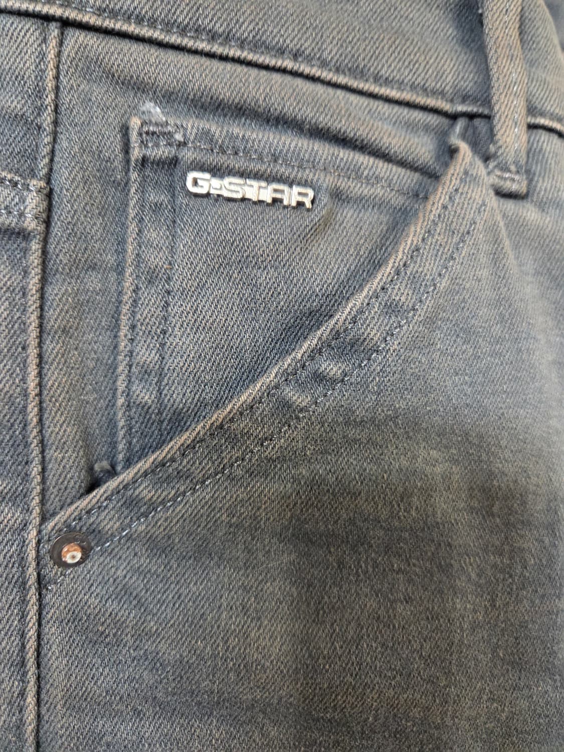 G-STAR 다크 그레이 바이커 데님(W24/L28)약스판 상품이미지4