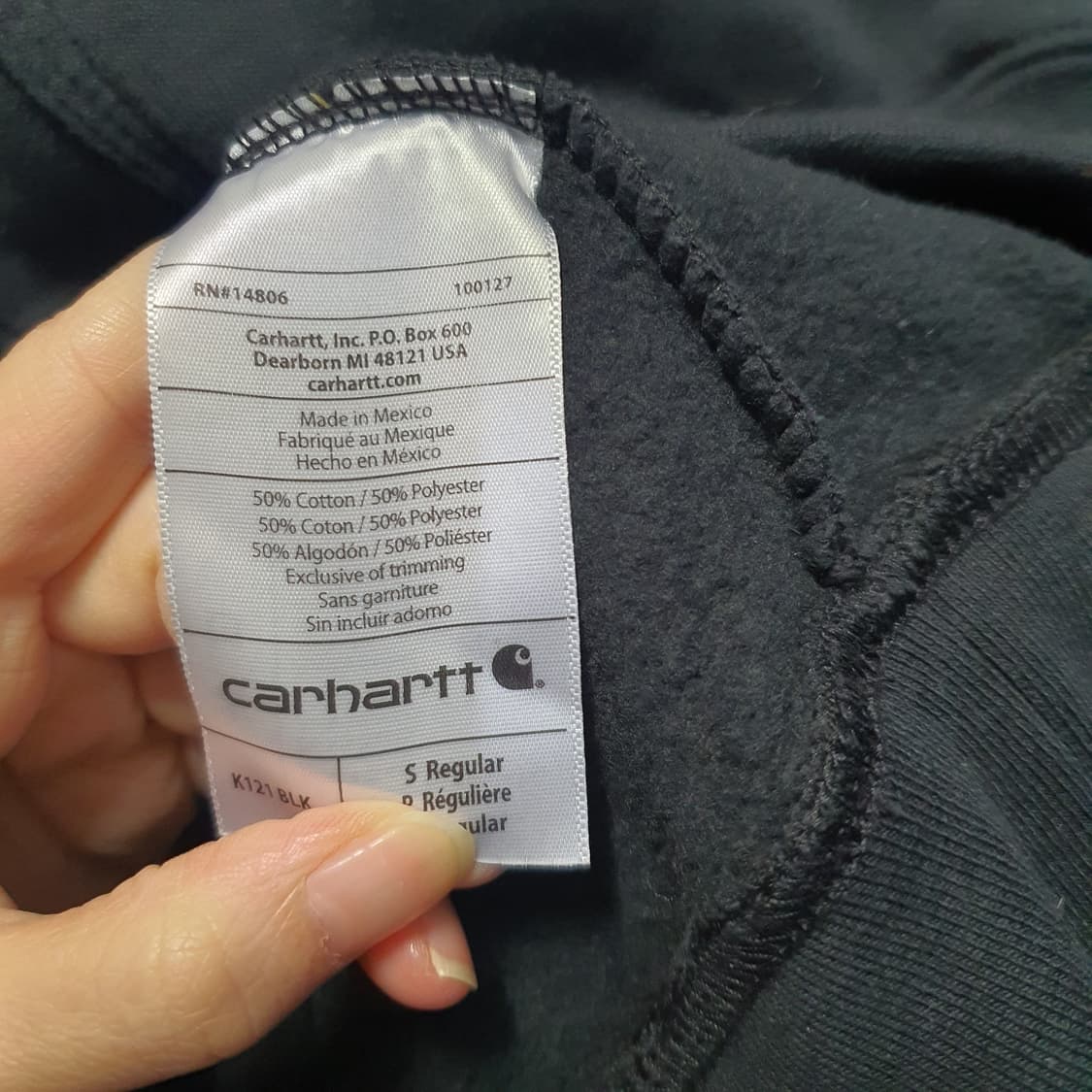 칼하트 오리지널 블랙 후드티  상품이미지5