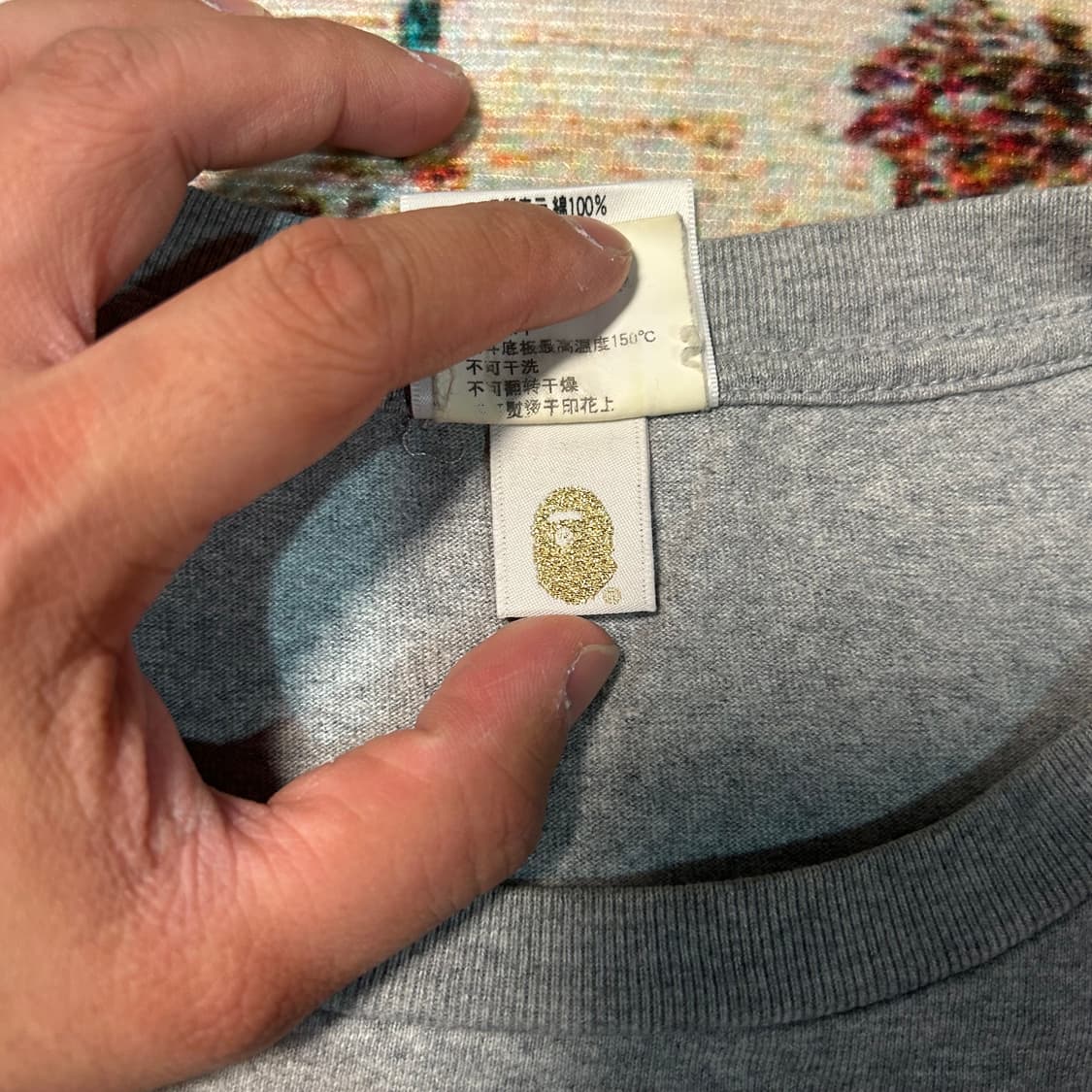 [2XL] 베이프 사루 로고 반팔 그레이 상품이미지5