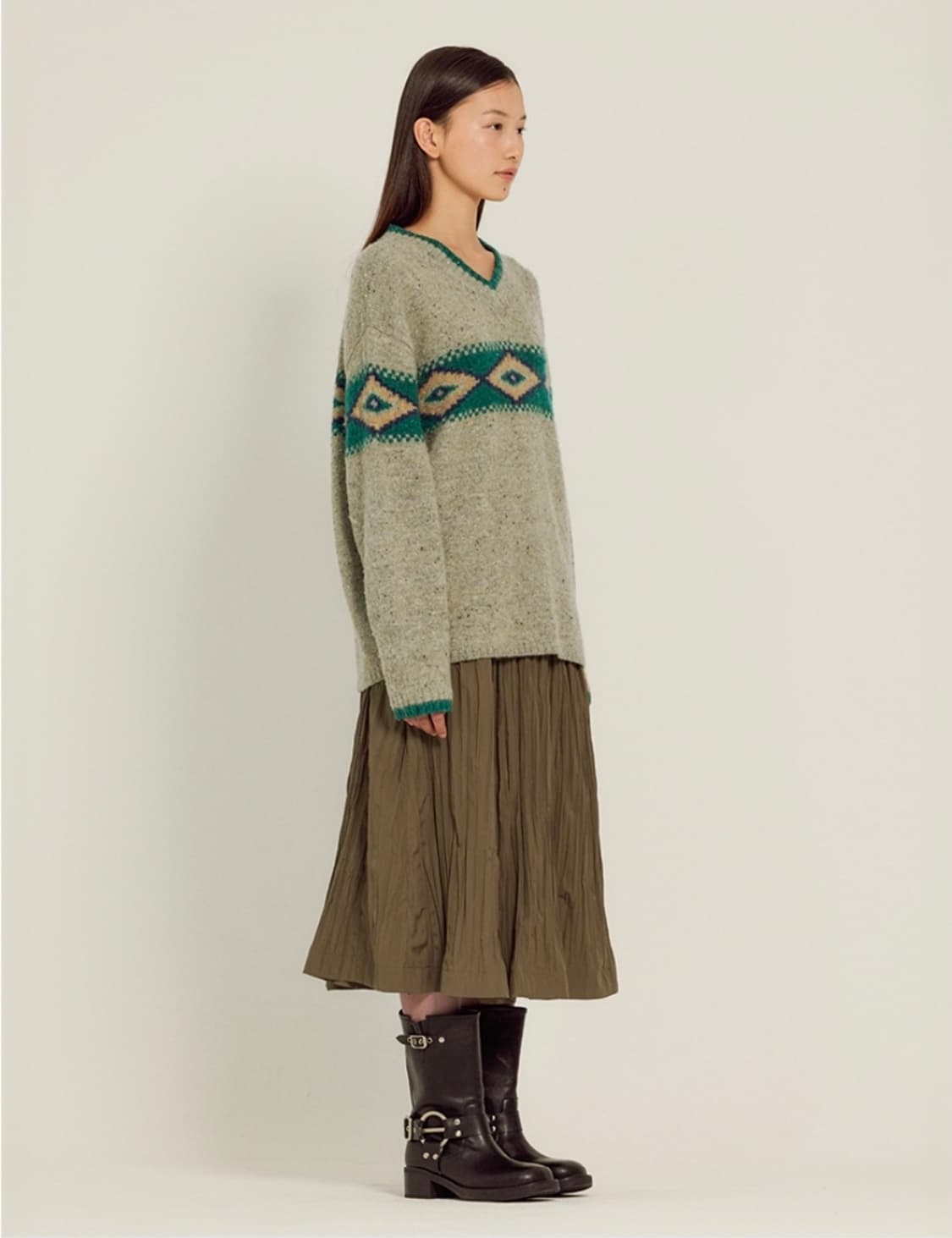 SIENNE Anderson Wool Knit (Khaki) 상품이미지2