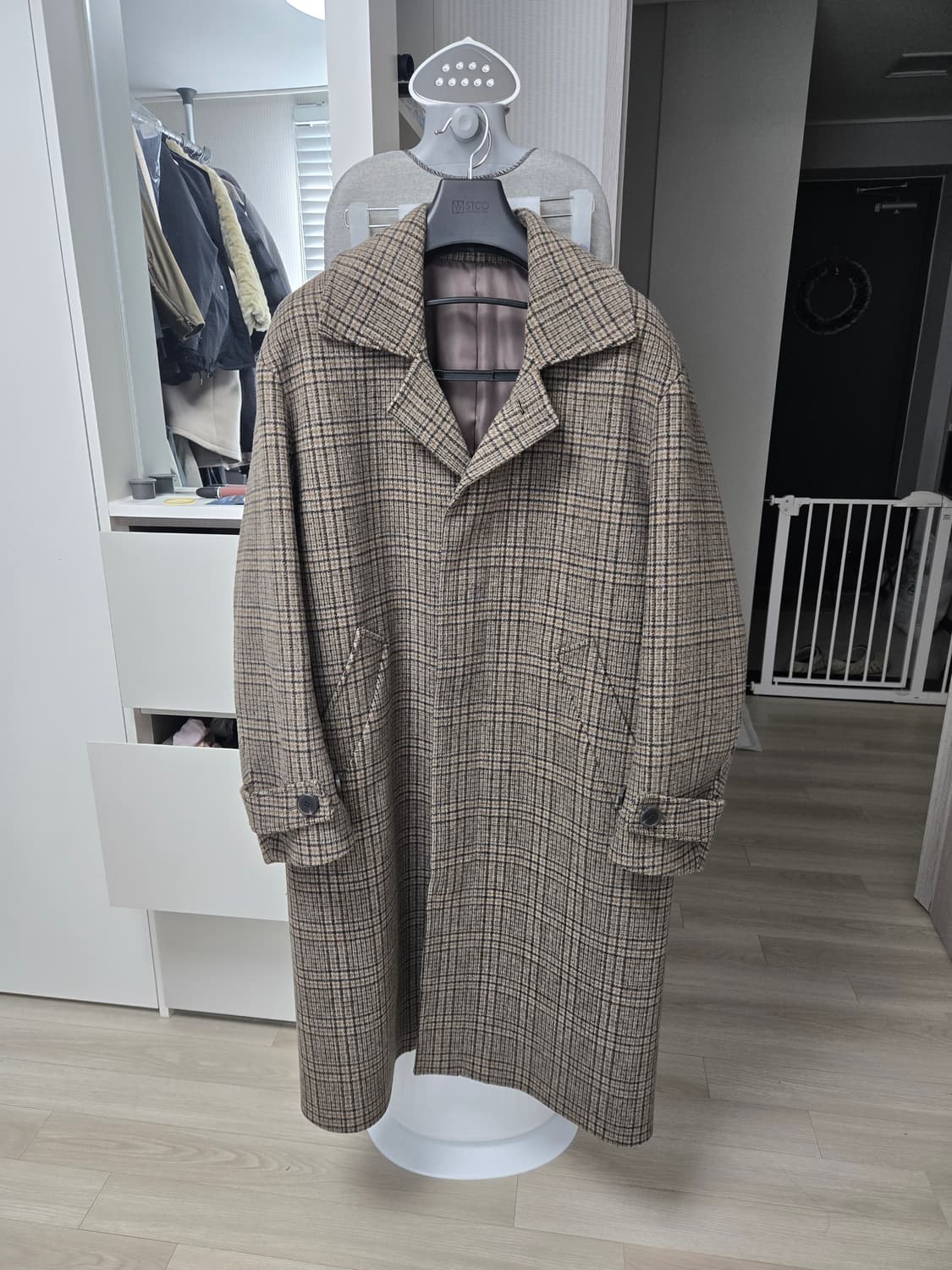 키뮤어 체크코트 L 상품이미지3