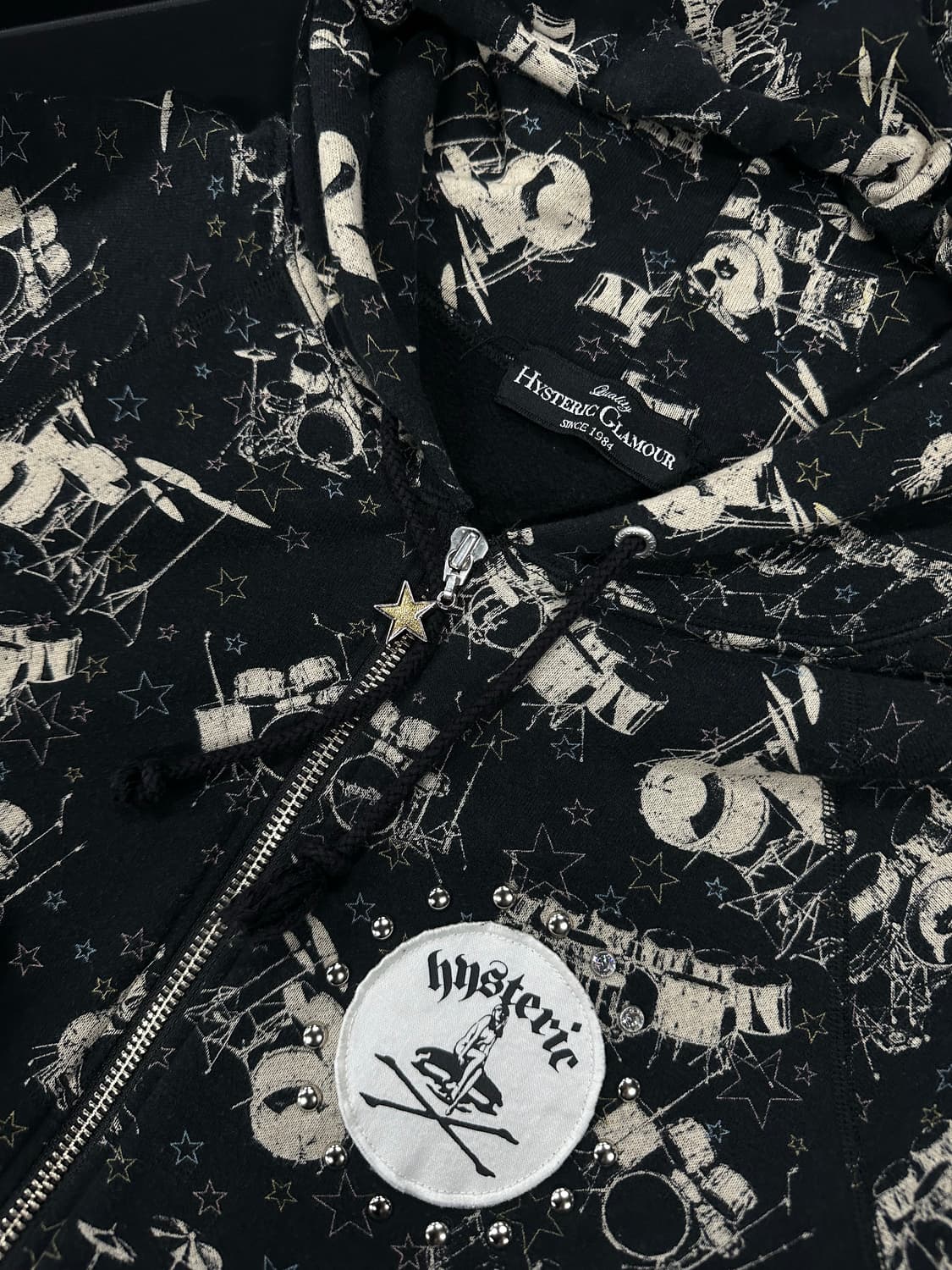 히스테릭글래머 프린팅 큐빅 후드 집업 상품이미지5