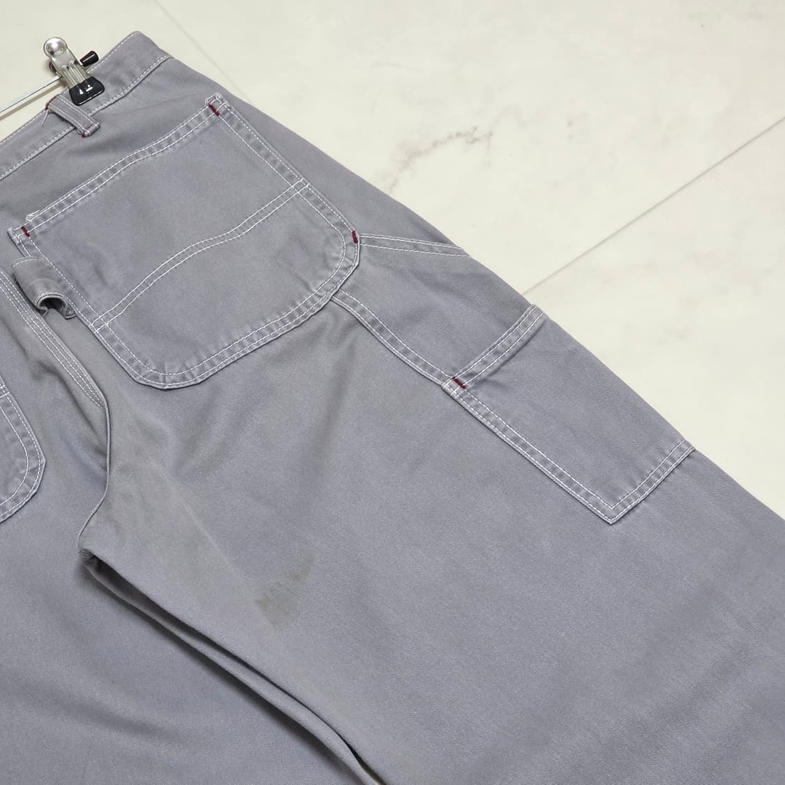 28 일본빈티지 더스티 퍼플 카펜터 세미와이드 팬츠 상품이미지4