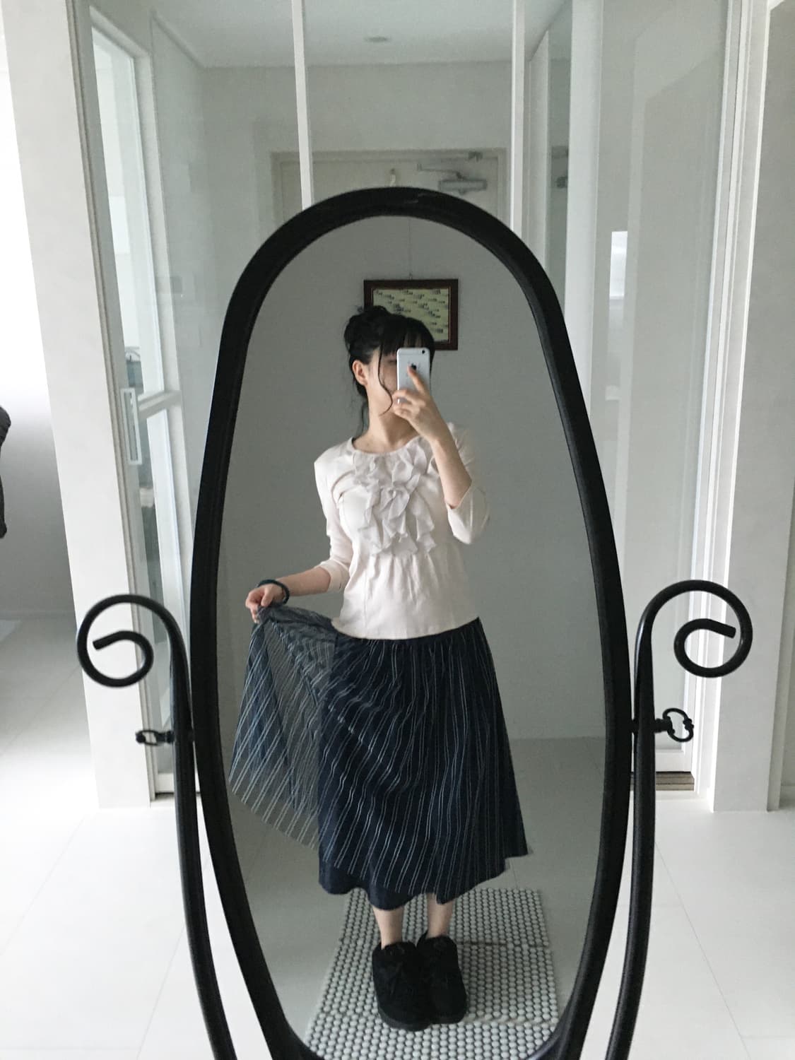 navy stripe tulle skirt 상품이미지3