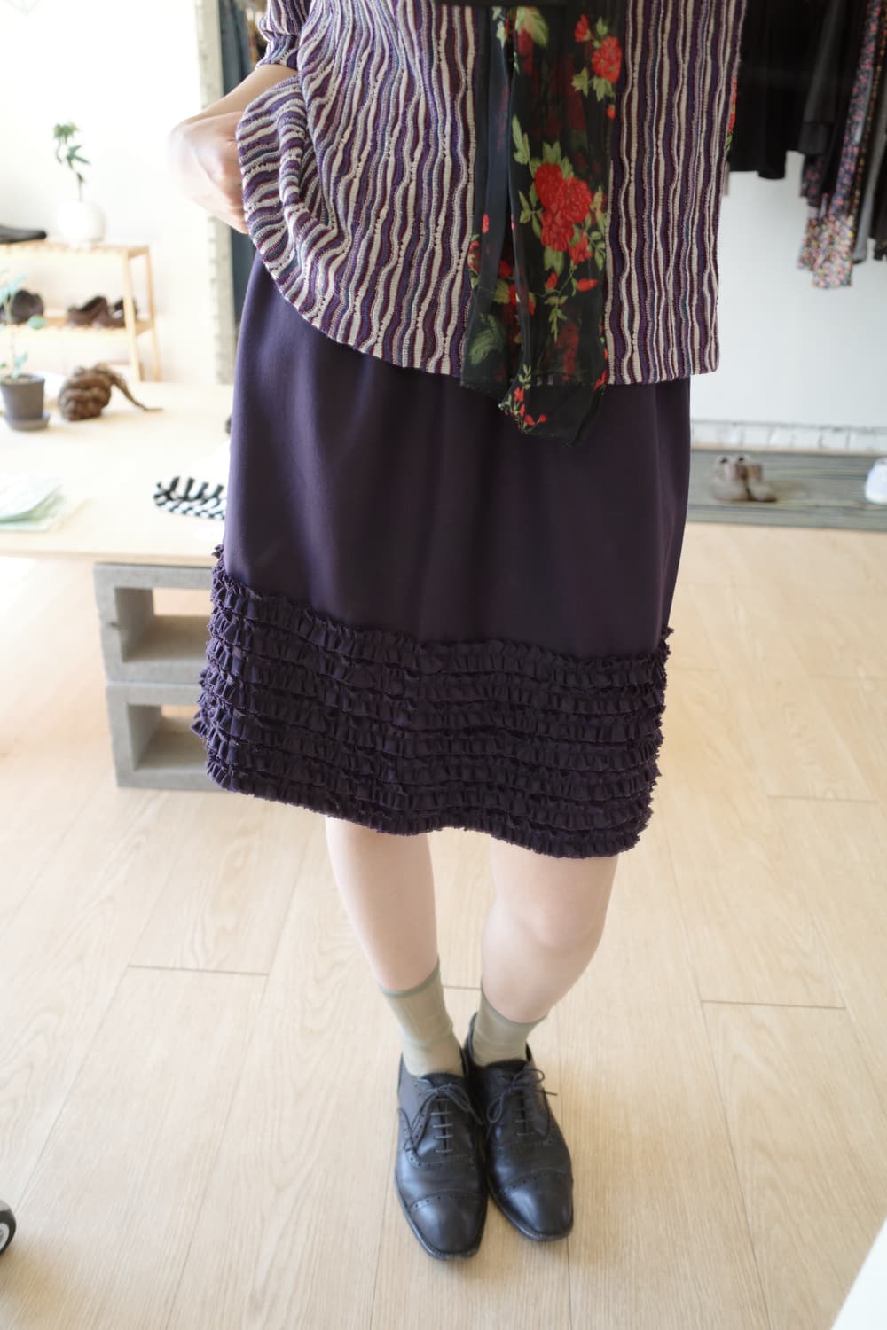 purple frill skirt 상품이미지1