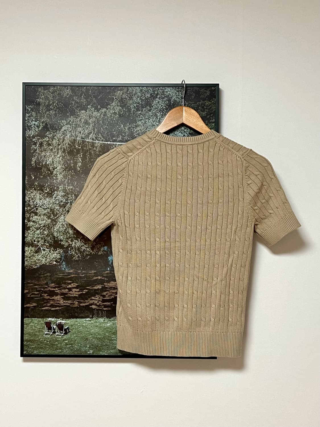 타미힐피거 우먼 코튼 미니 케이블 크루넥 스웨터 베이지 XS 정품 상품이미지4