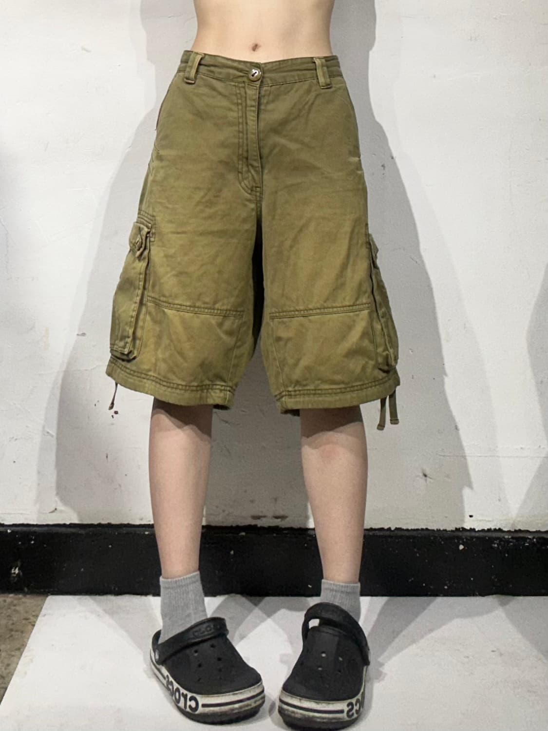로카웨어 빈티지 카키 올드스쿨 버뮤다 팬츠 카고 반바지 36 상품이미지2