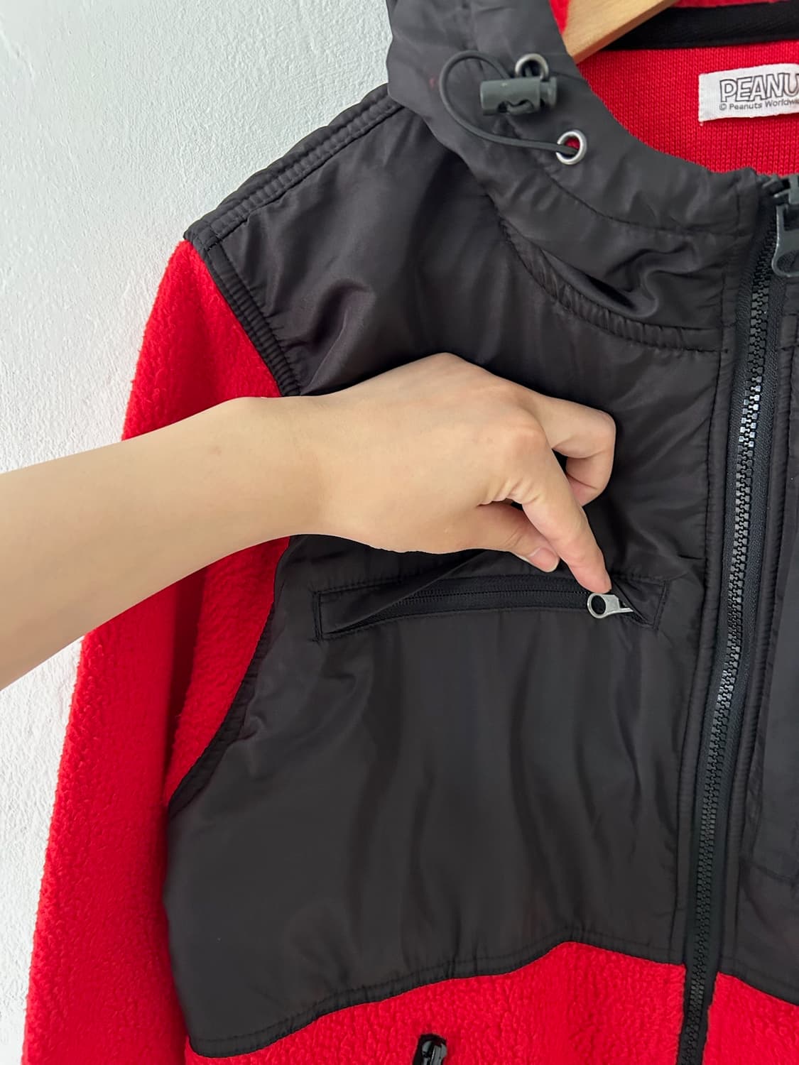 Vtg Peanuts Fleece Hoodie jacket. 상품이미지4
