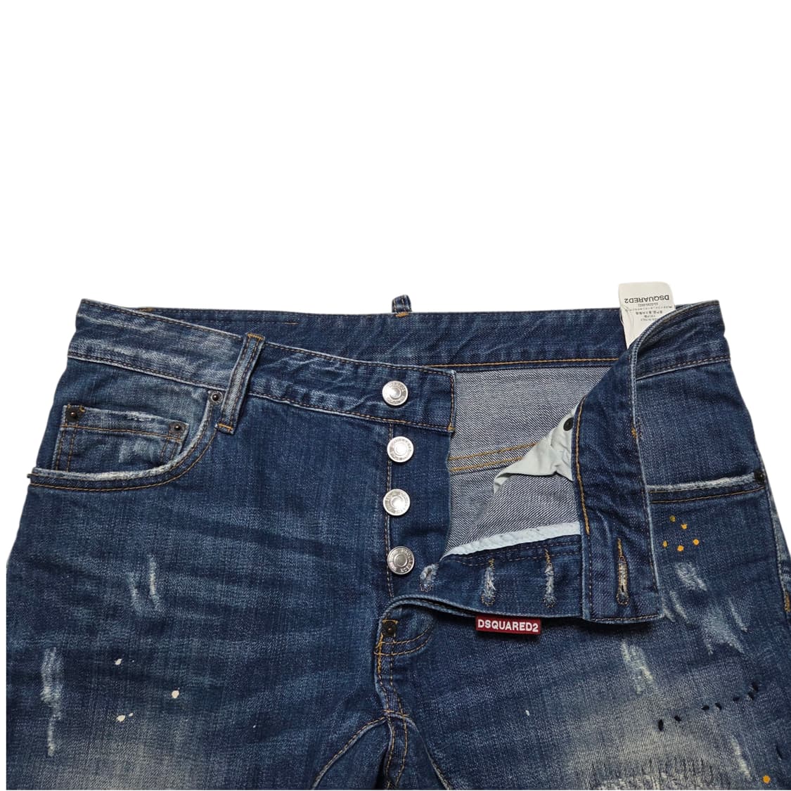 Dsquared2 디스퀘어드2 48 타이디 데미지 페인팅 바이커 진  상품이미지3