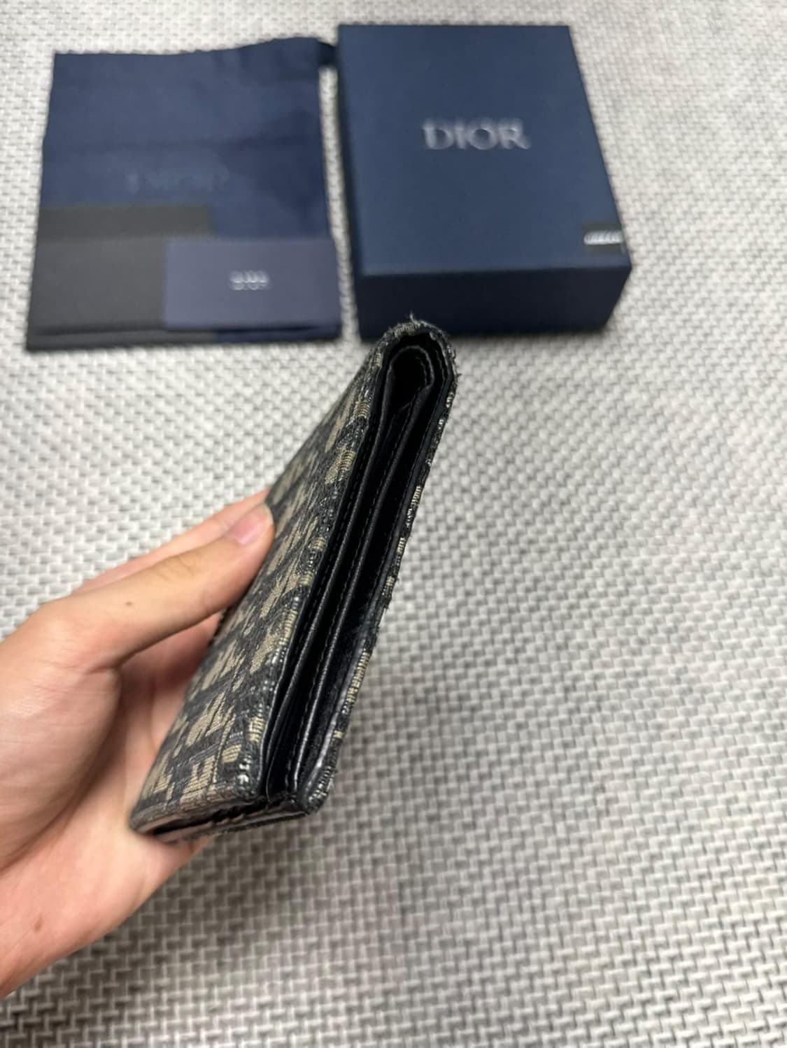 [정품] 디올 오블리크 자카드 반지갑 상품이미지5