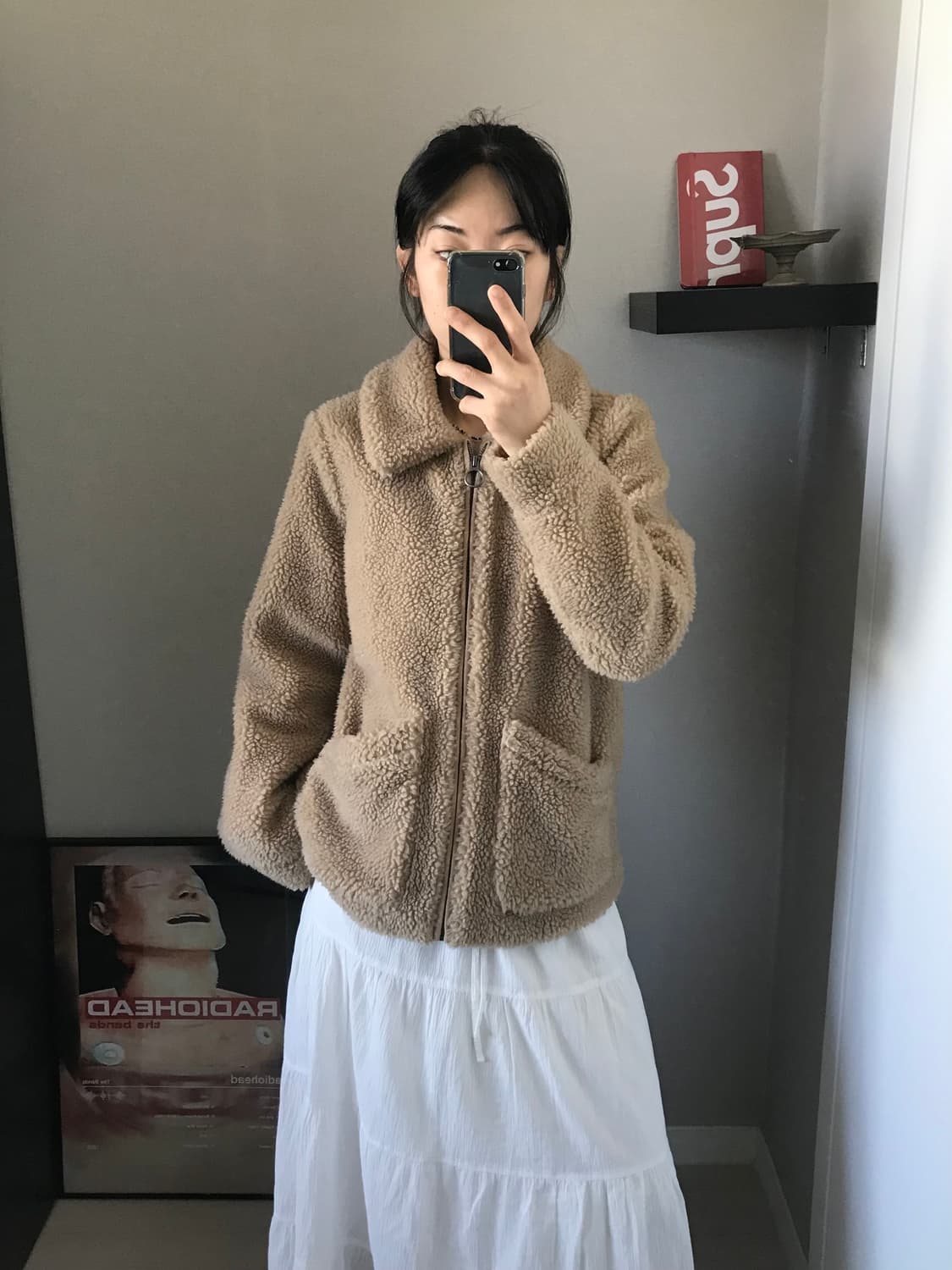 홀리스터 베이지 플리스 집업 상품이미지4